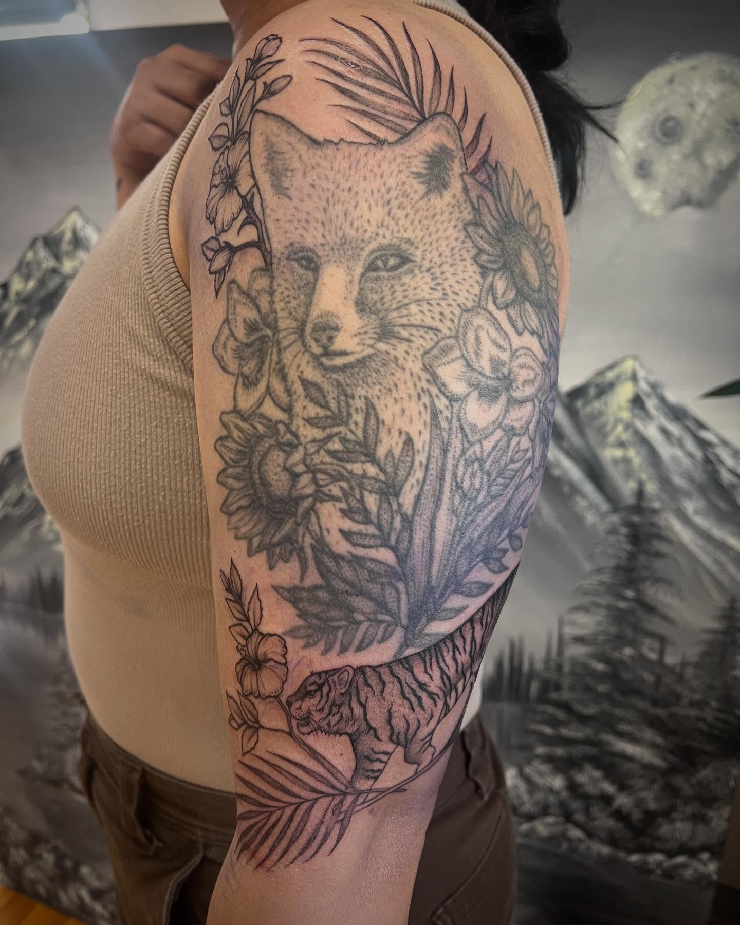 Tattoo by @jazzyhandswpg — dotwork, realism