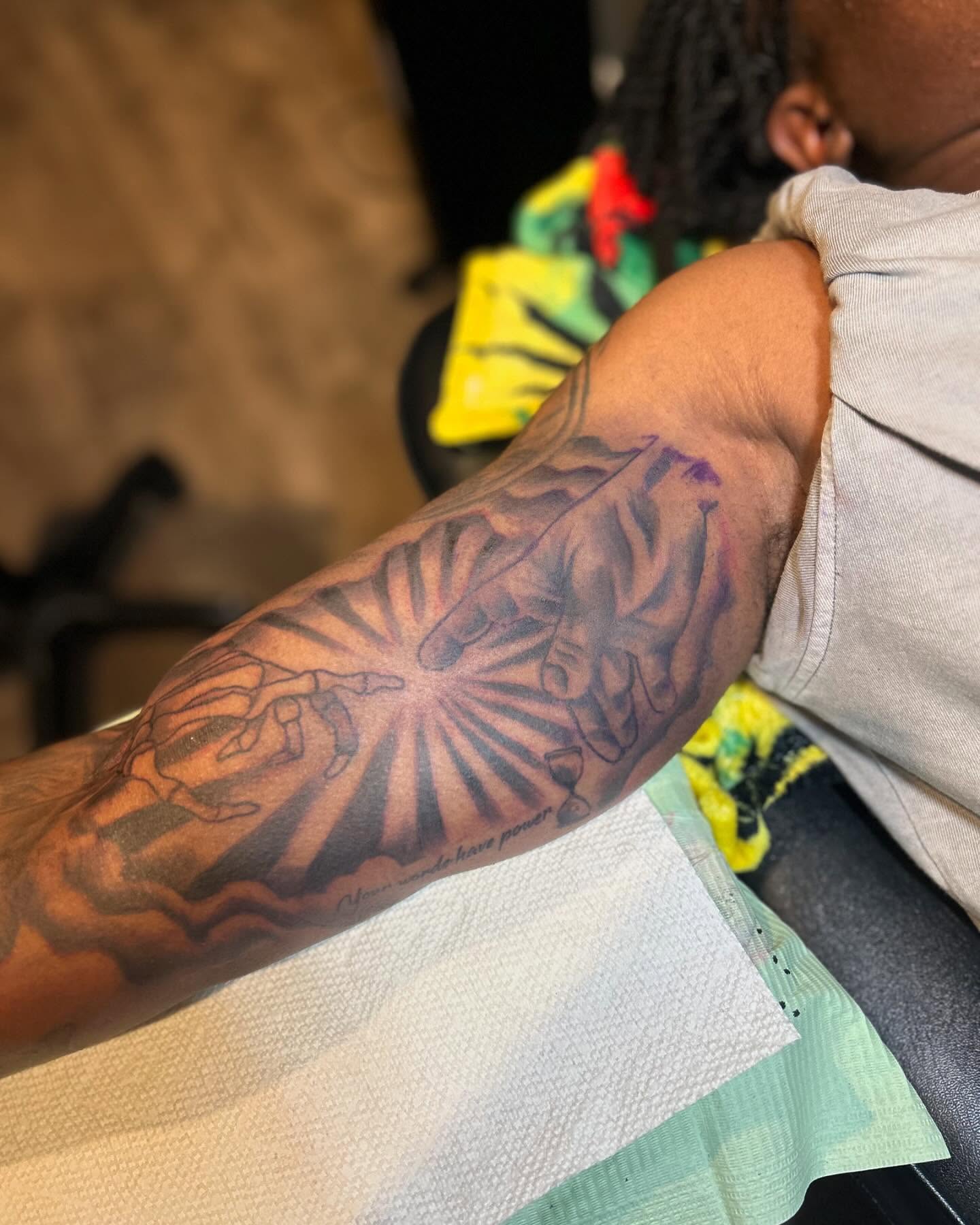 Tattoo by @artbychrisclark — black_and_grey