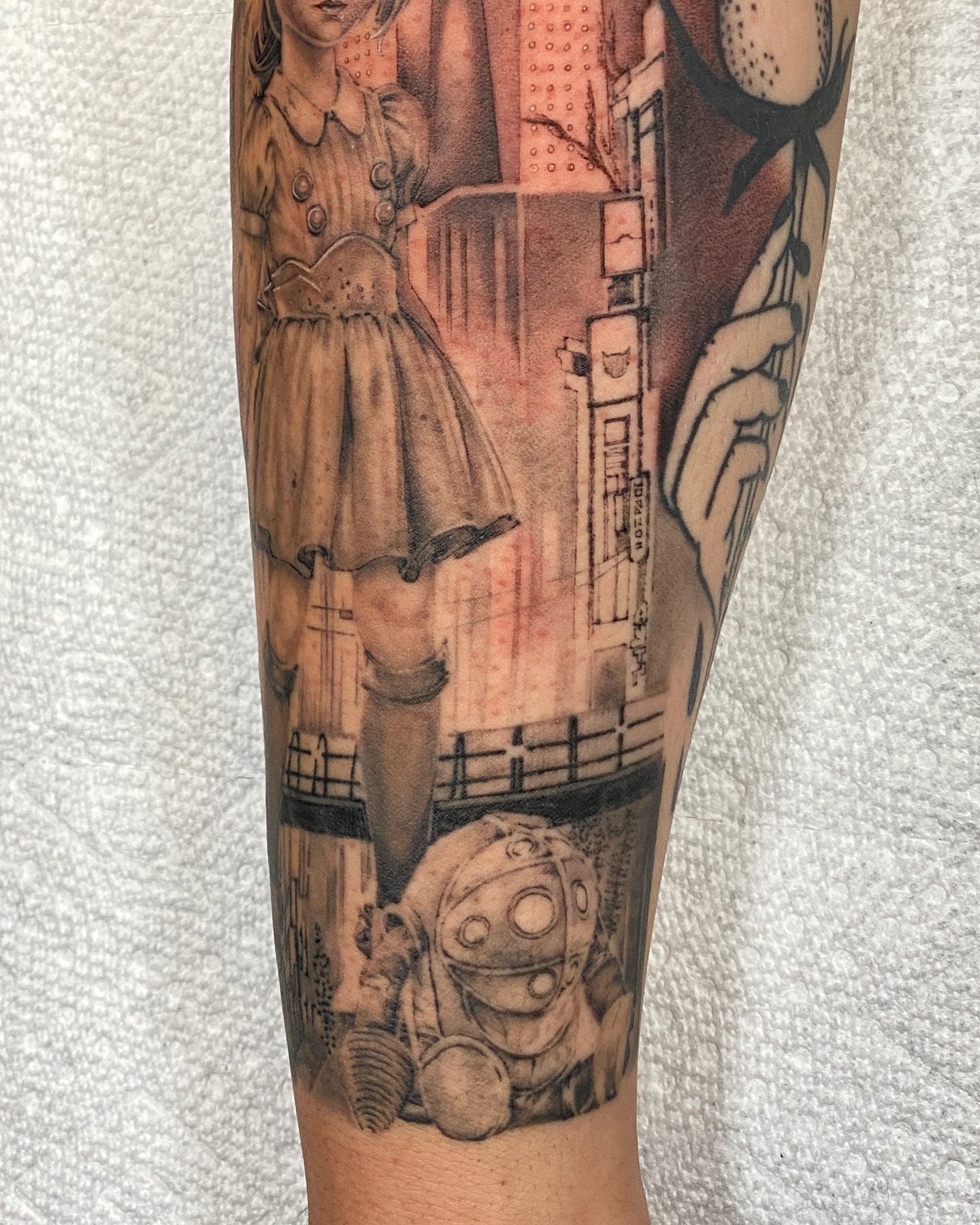 Tattoo by @brawdertattoo — black_and_grey, realism
