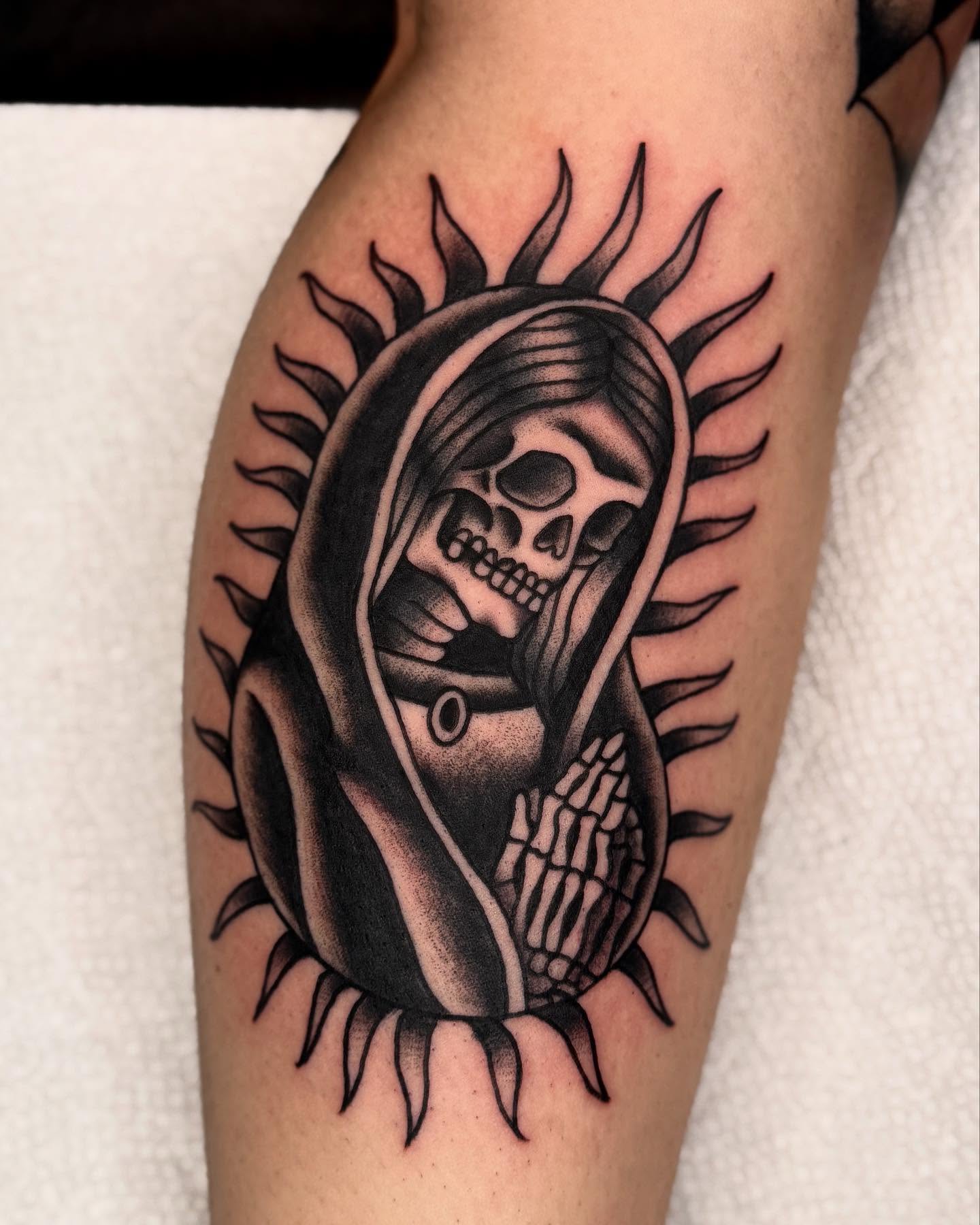 Tattoo by @megnefcytattoo — black_and_grey