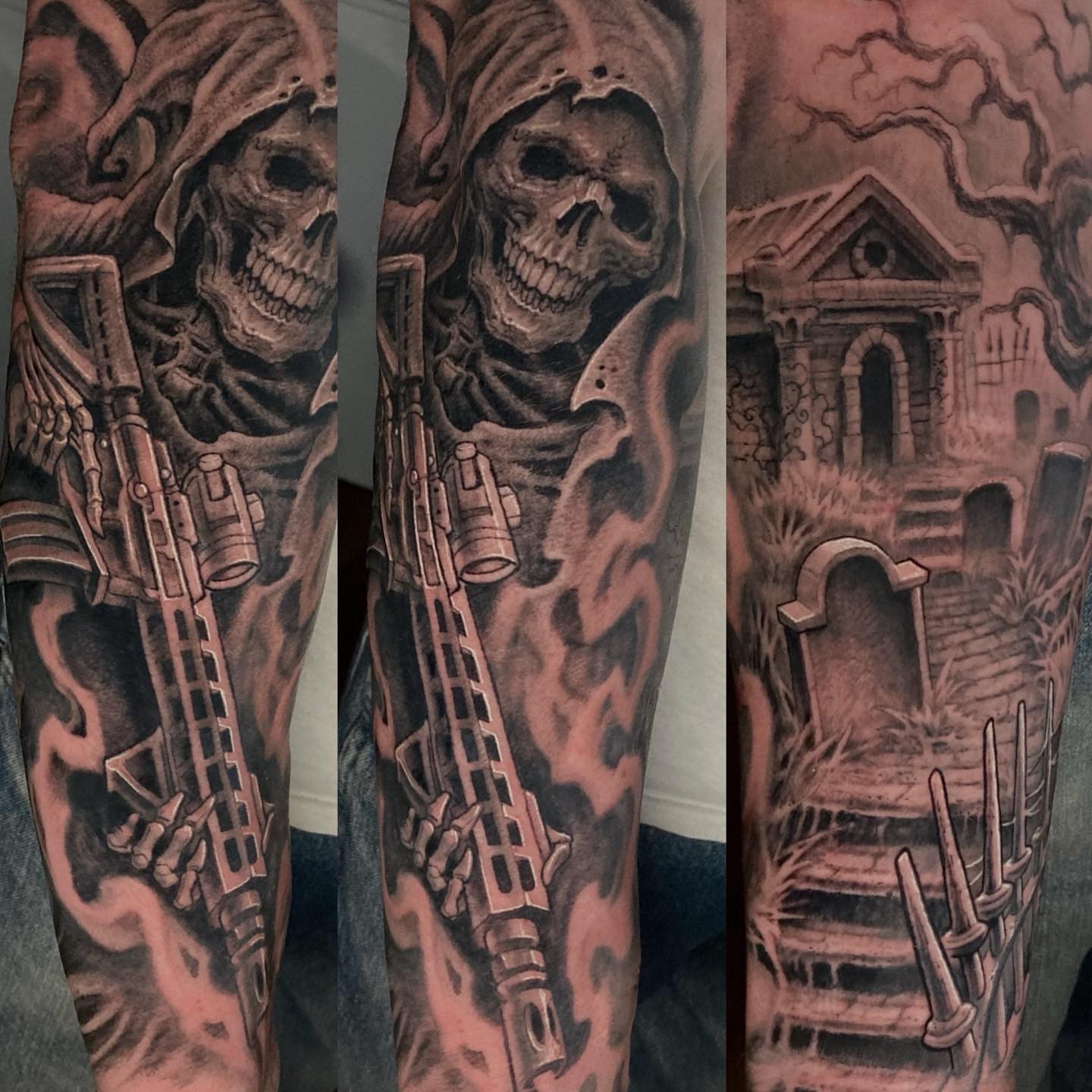 Tattoo by @jwheelwrighttattoos — black_and_grey, realism