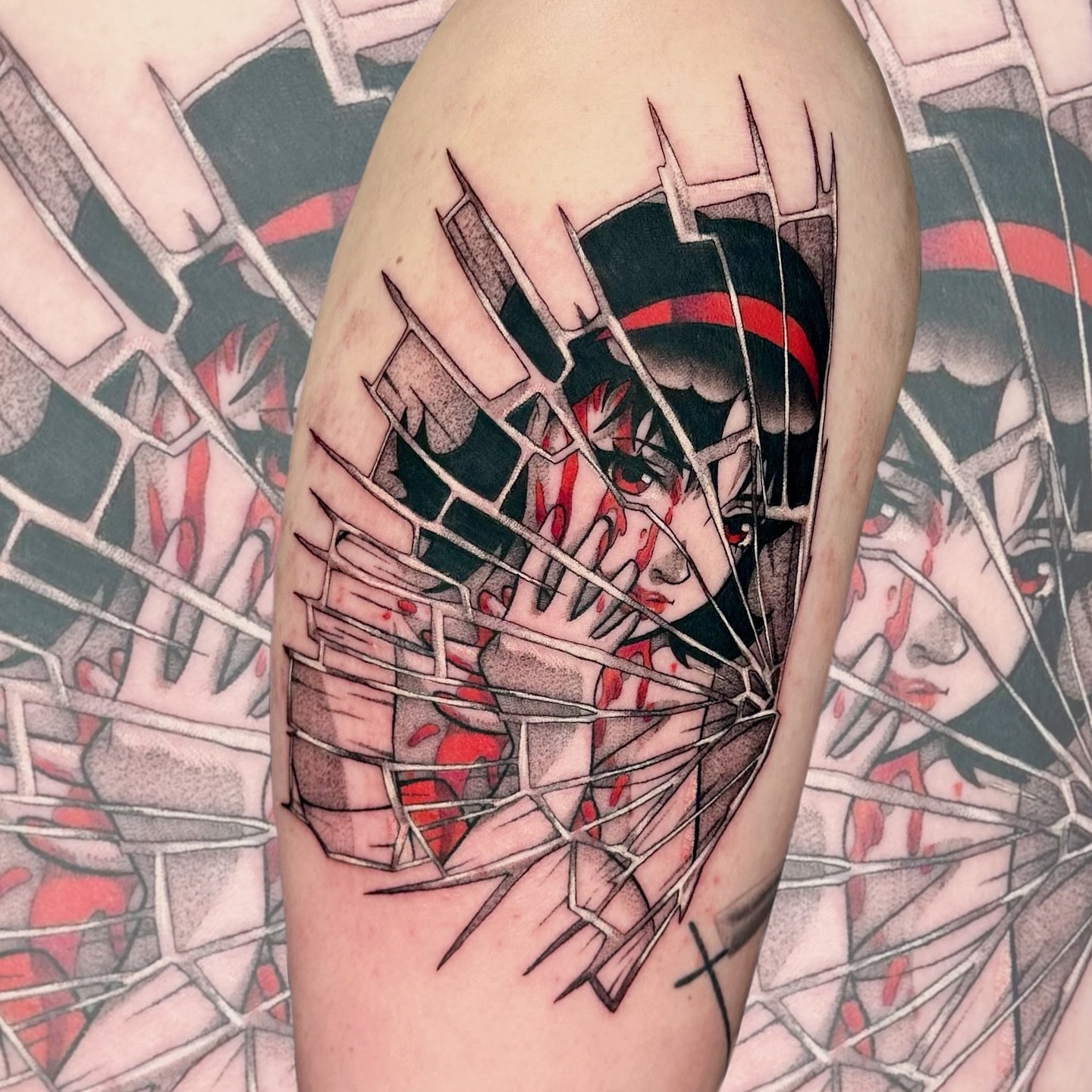 Tattoo by @phantom.tats — geometric, dark_realism