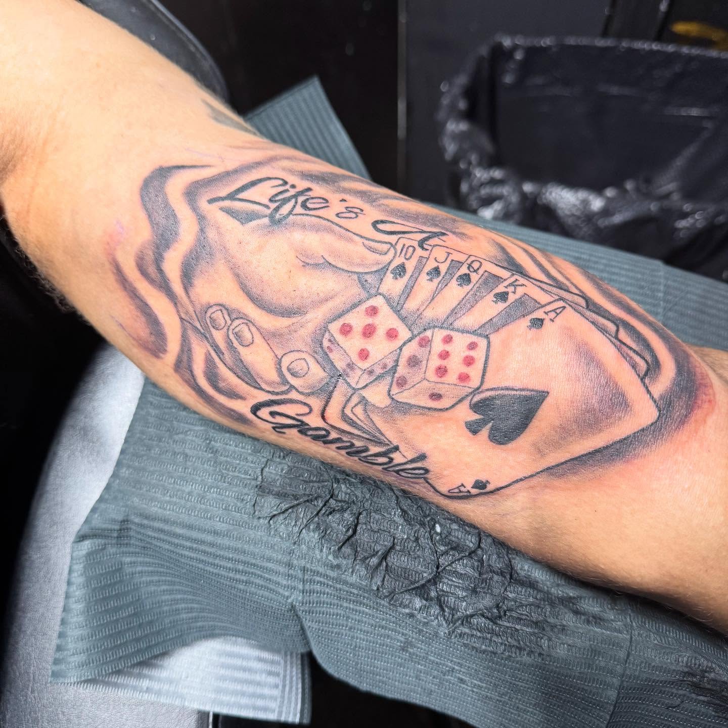 Tattoo by @tattooedbybacon — black_and_grey