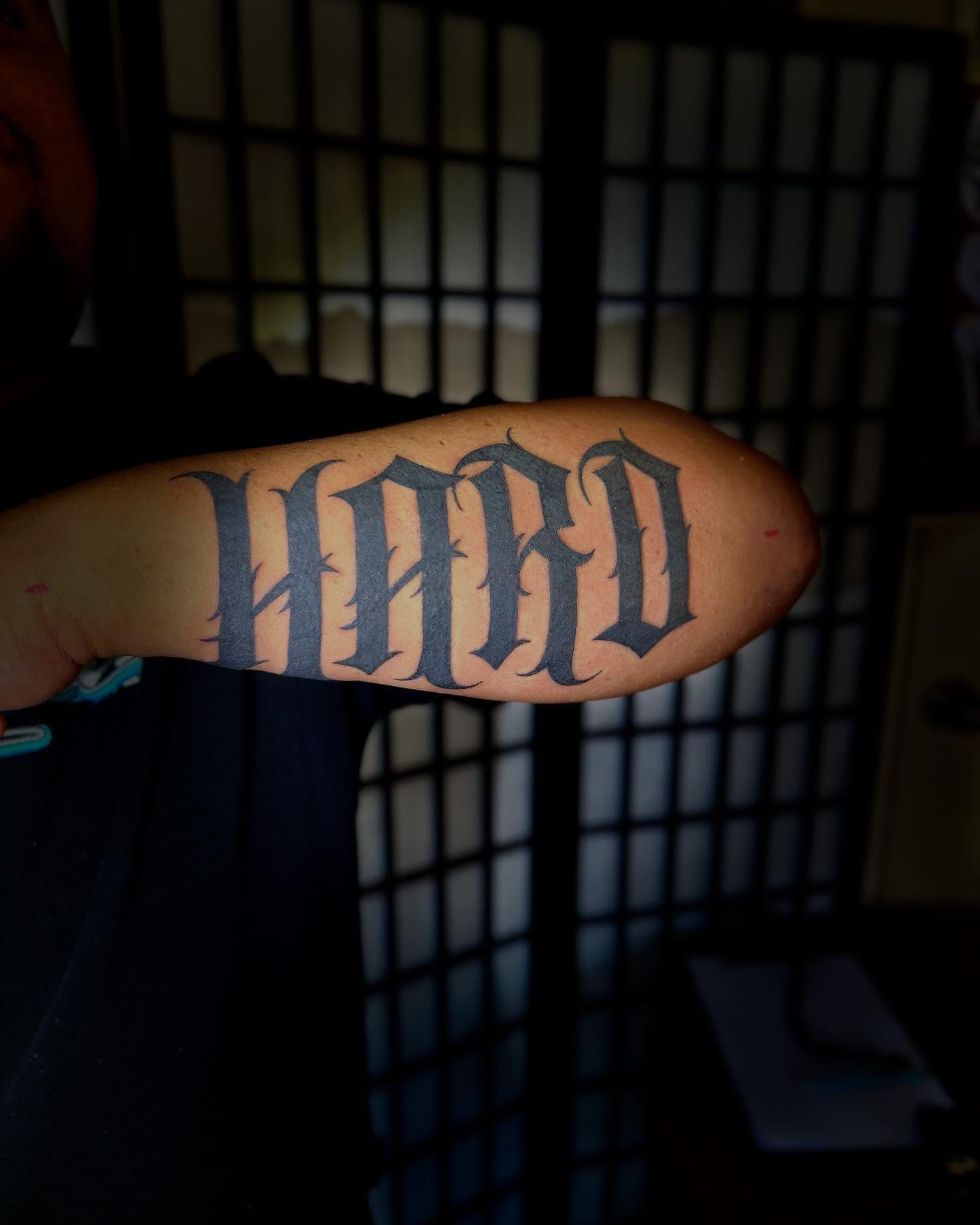 Lettering lettering script tattoo on the forearm by ɢɢ sᴛʏʟᴇs