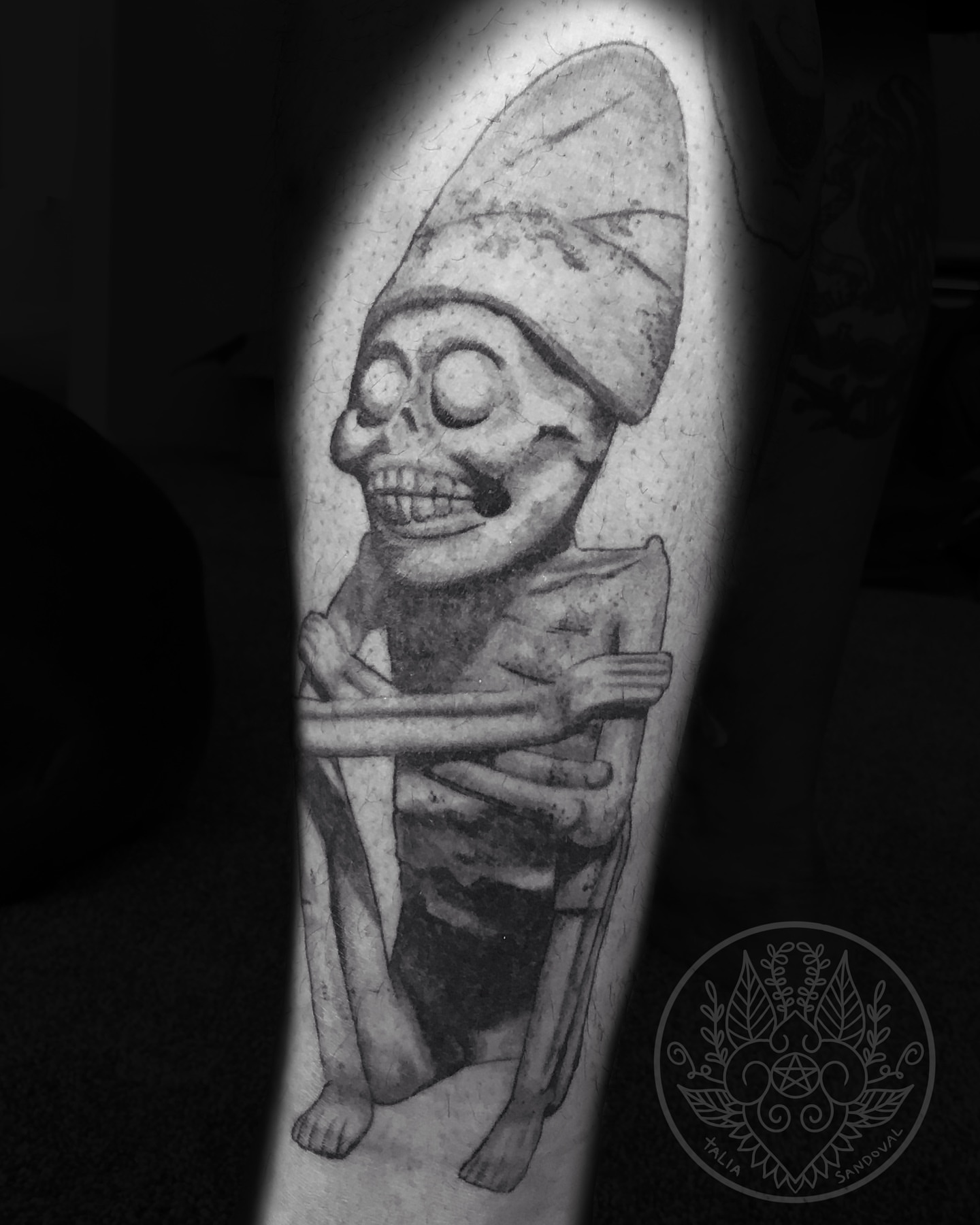 Tattoo by @talia_tattoo_ — black_and_grey