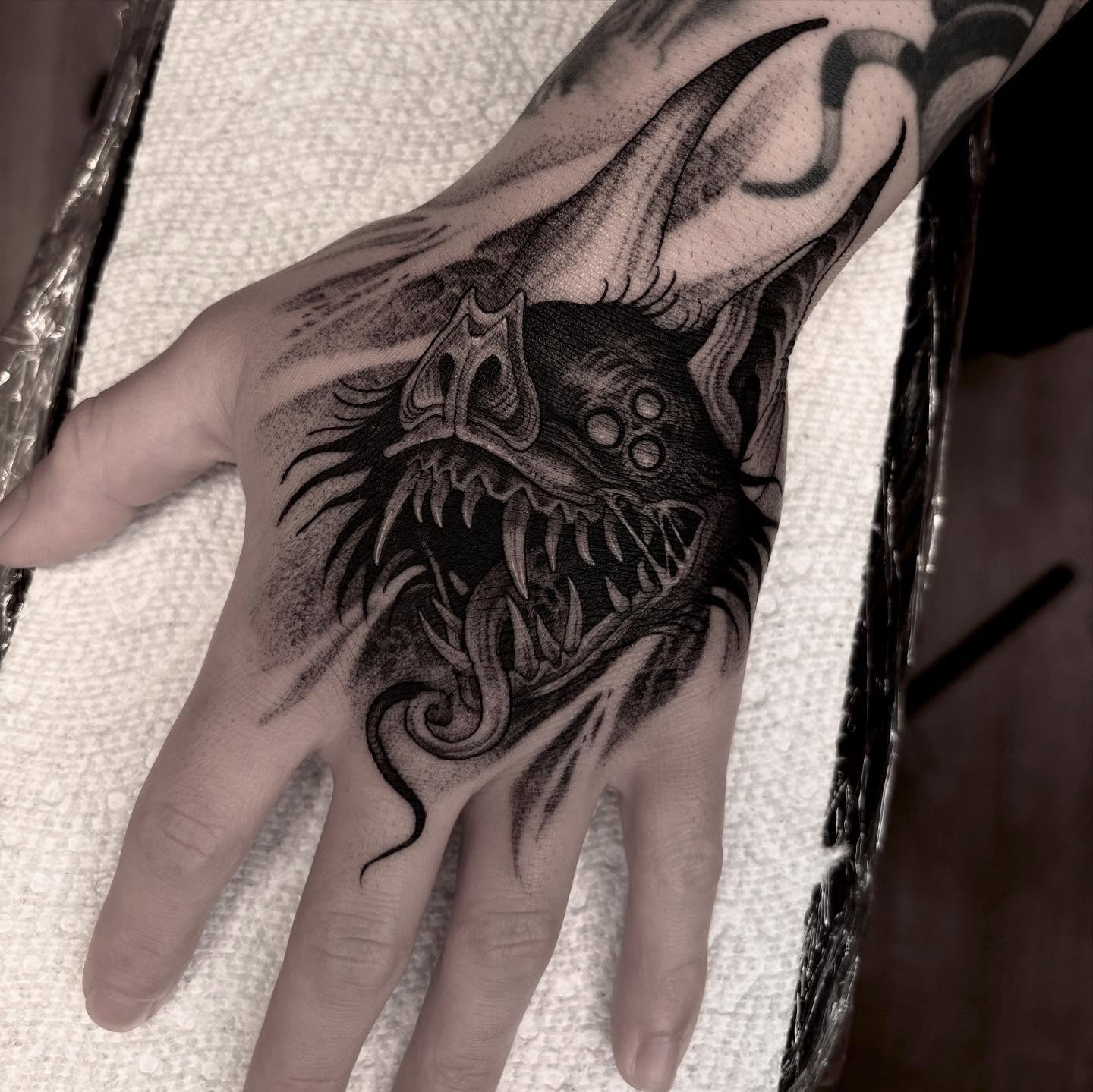 Tattoo by @crvbcore — dotwork, dark_realism
