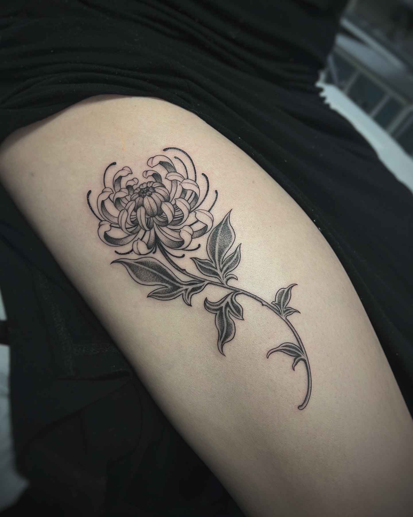Tattoo by @rebecca_febo — black_and_grey