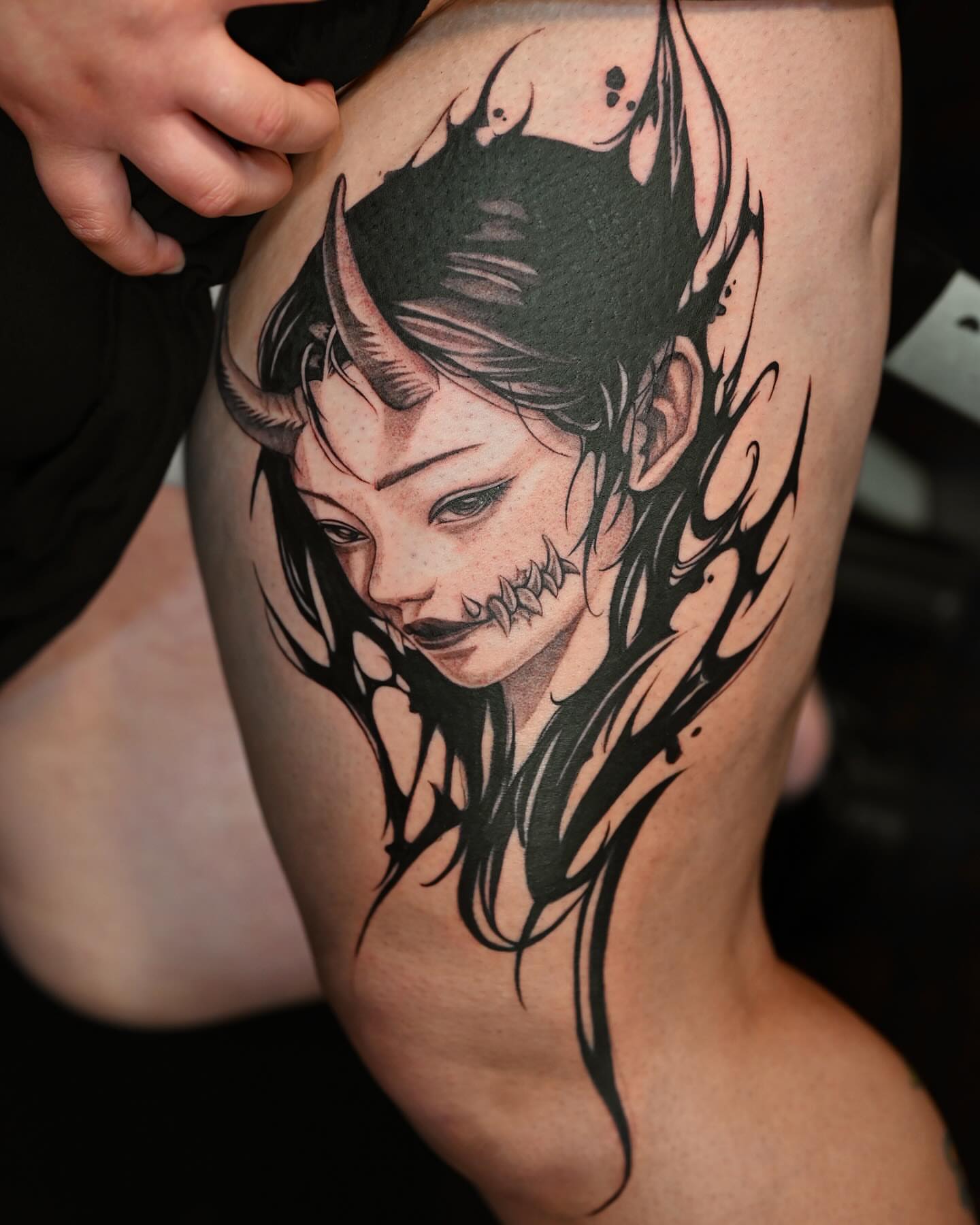 Tattoo by @naveiei — dark_realism, tribal