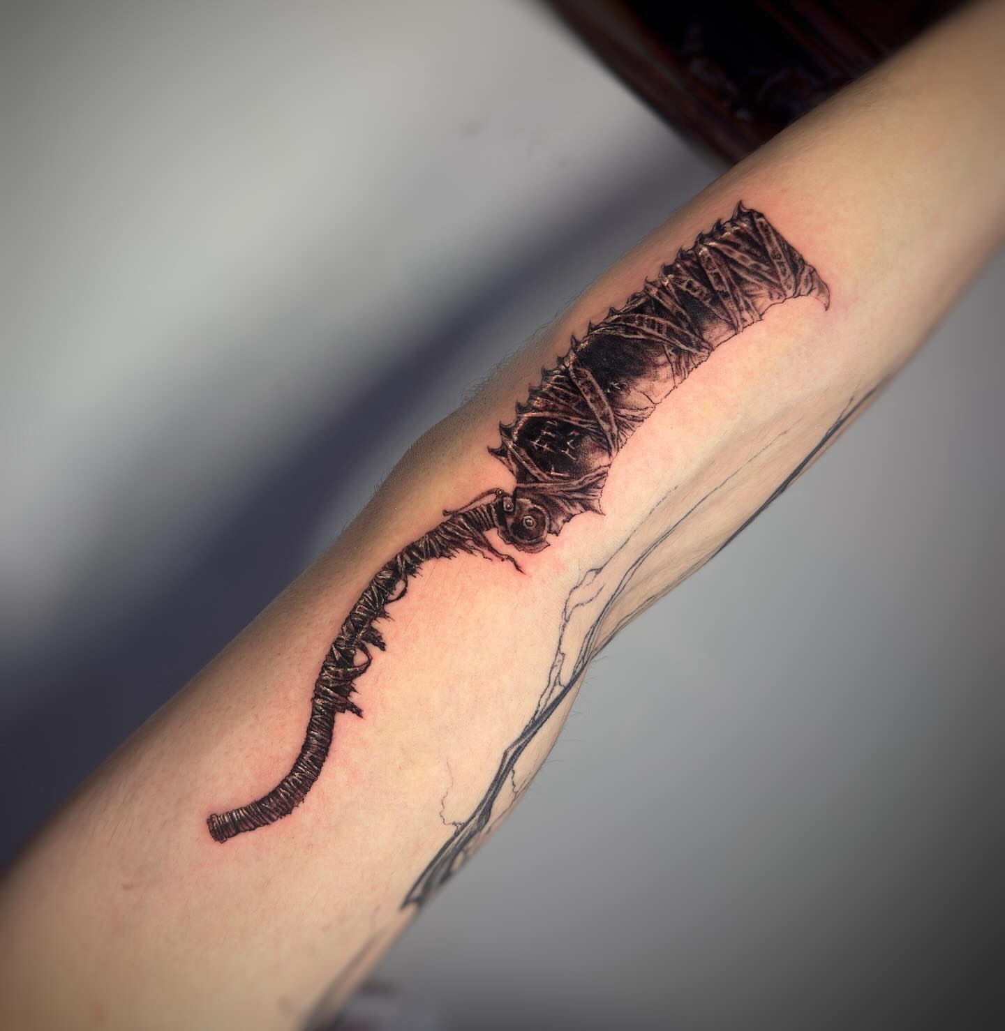 Tattoo by @jeminren — black_and_grey