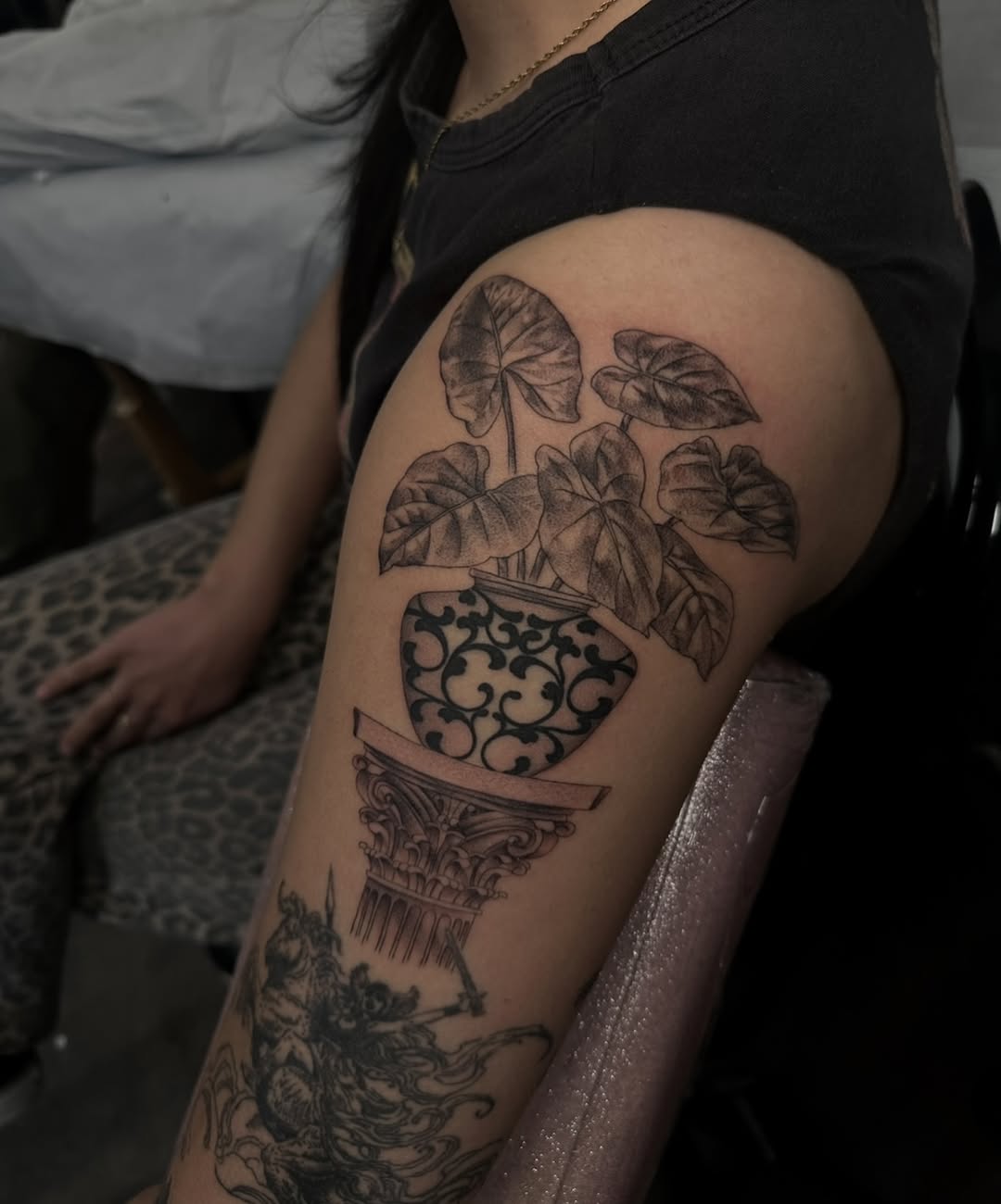 Tattoo by @krystaltattoo — black_and_grey, realism