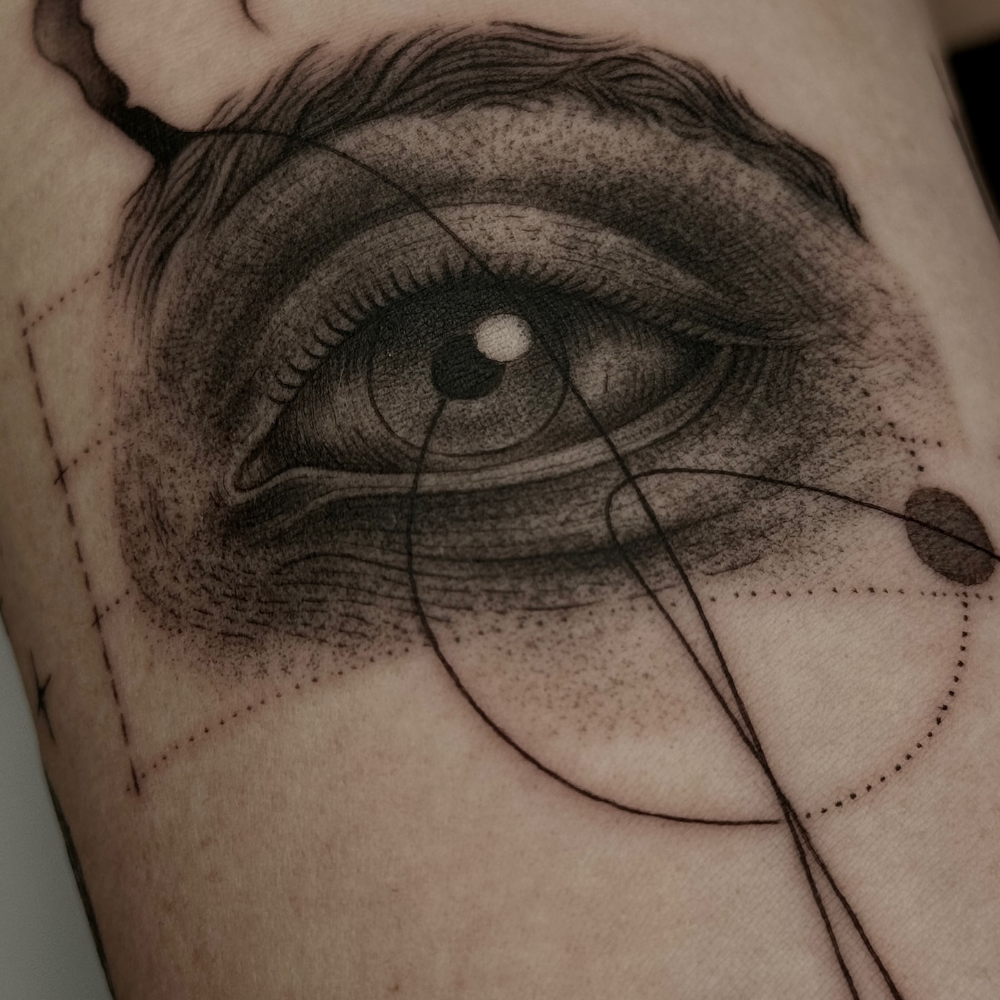 Tattoo by @ink_voodoo — dotwork, realism