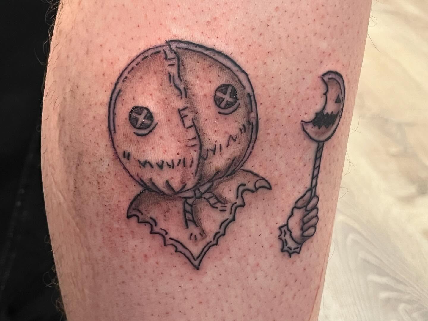 Puppet black and grey tattoo on the forearm by ❦julia