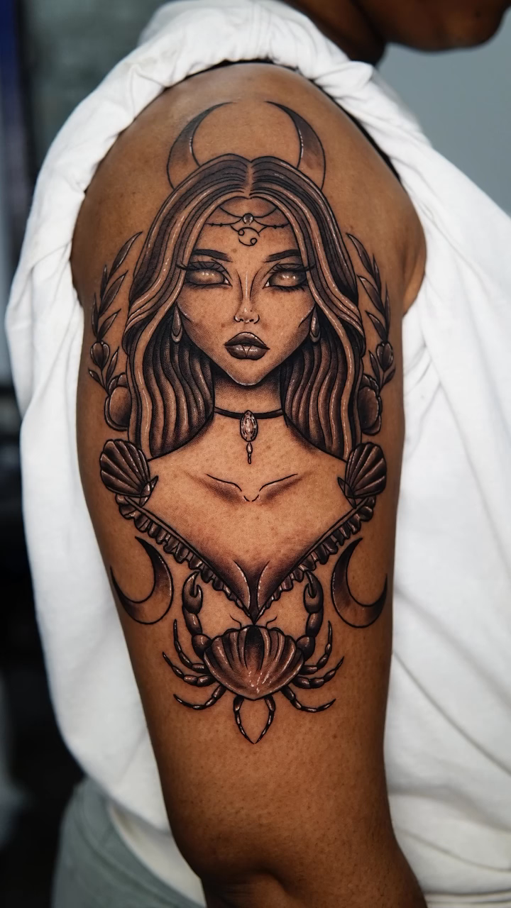 Tattoo by @felixxmtattoo — realism, black_and_grey
