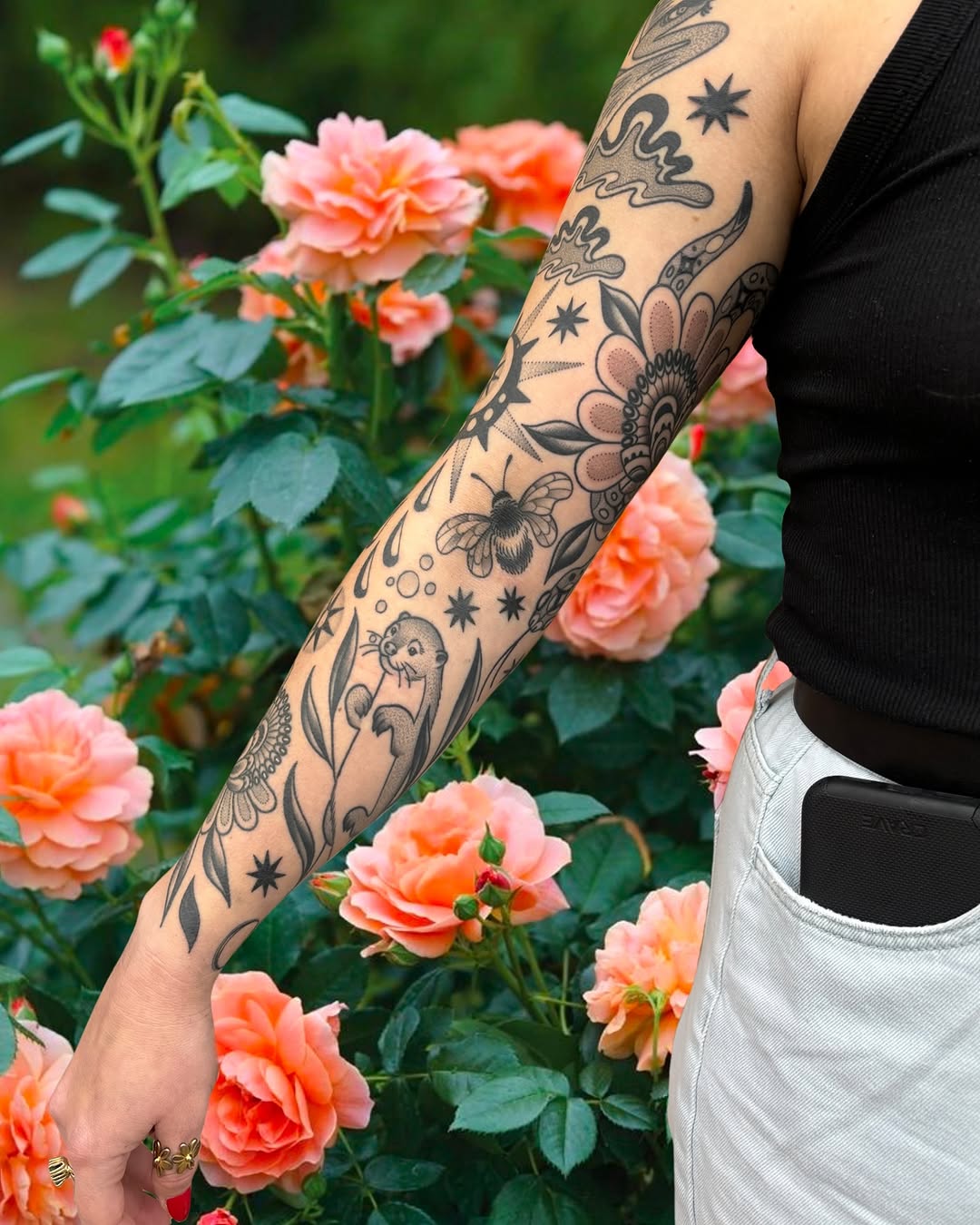 Tattoo by @bacontattoos — black_and_grey, fine_line