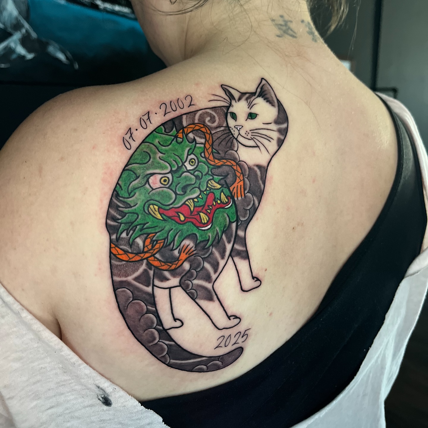 Tattoo by @kelvin_joet — american_traditional, dotwork