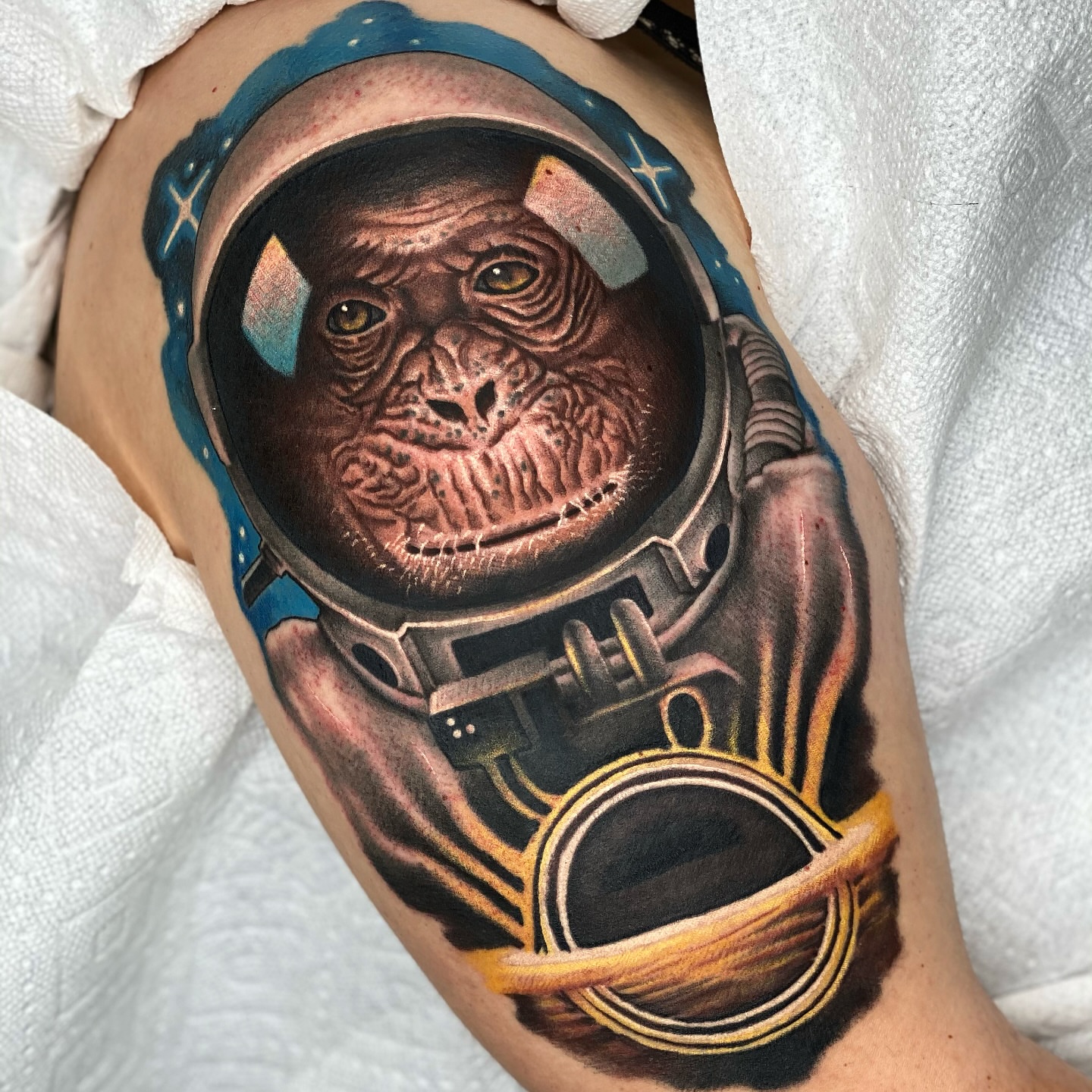 Tattoo by @tony_wayne — realism, dotwork