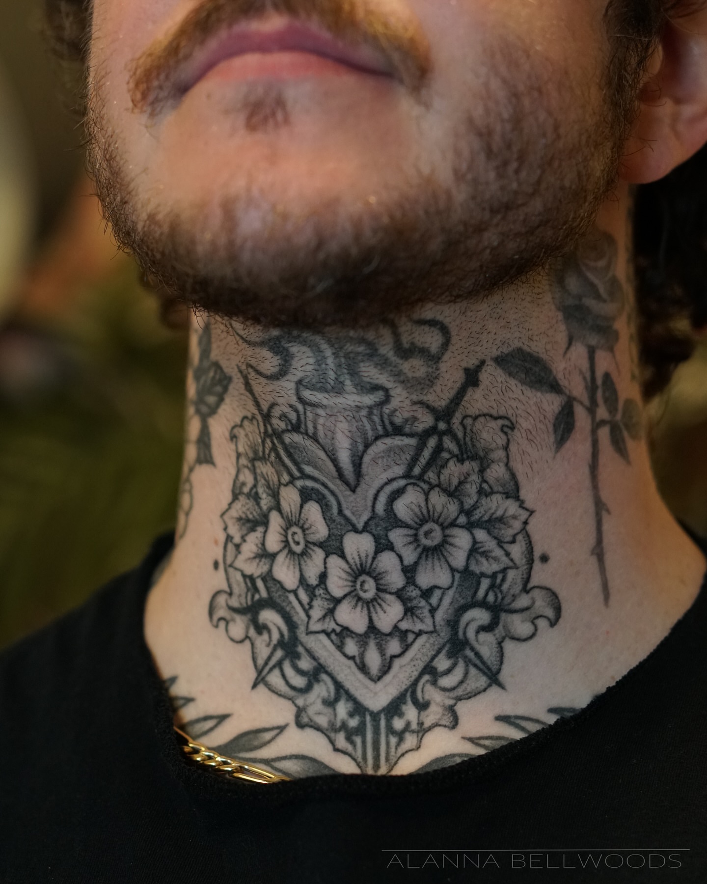 Tattoo by @alannabellwoods — black_and_grey