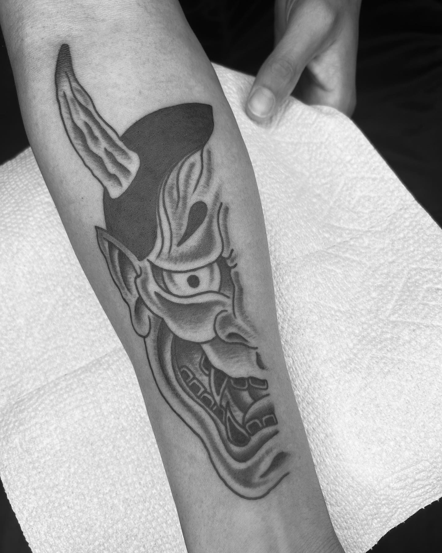 Tattoo by @alexlangtattoo — black_and_grey