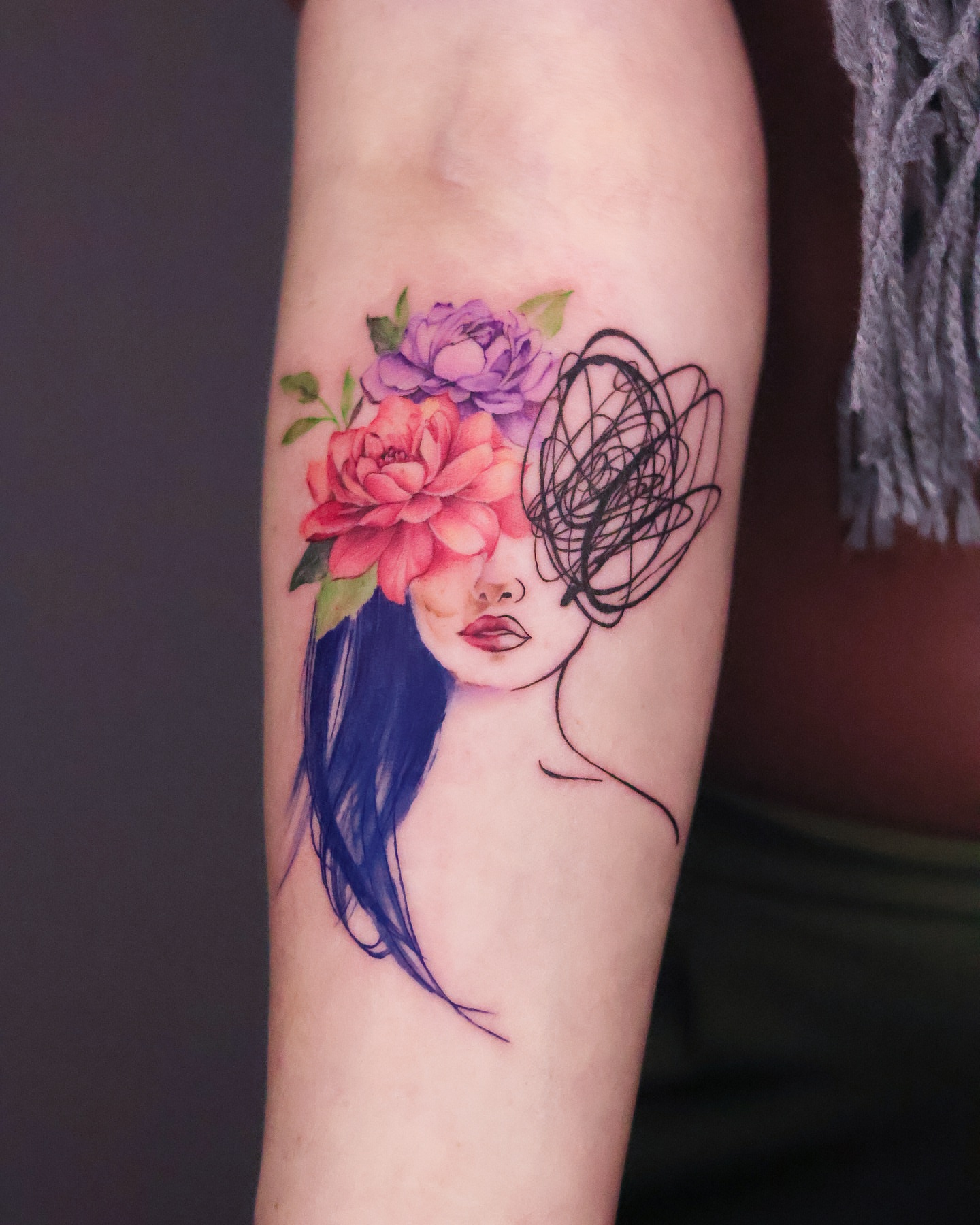 Tattoo by @kaki_tattooer — watercolor, realism