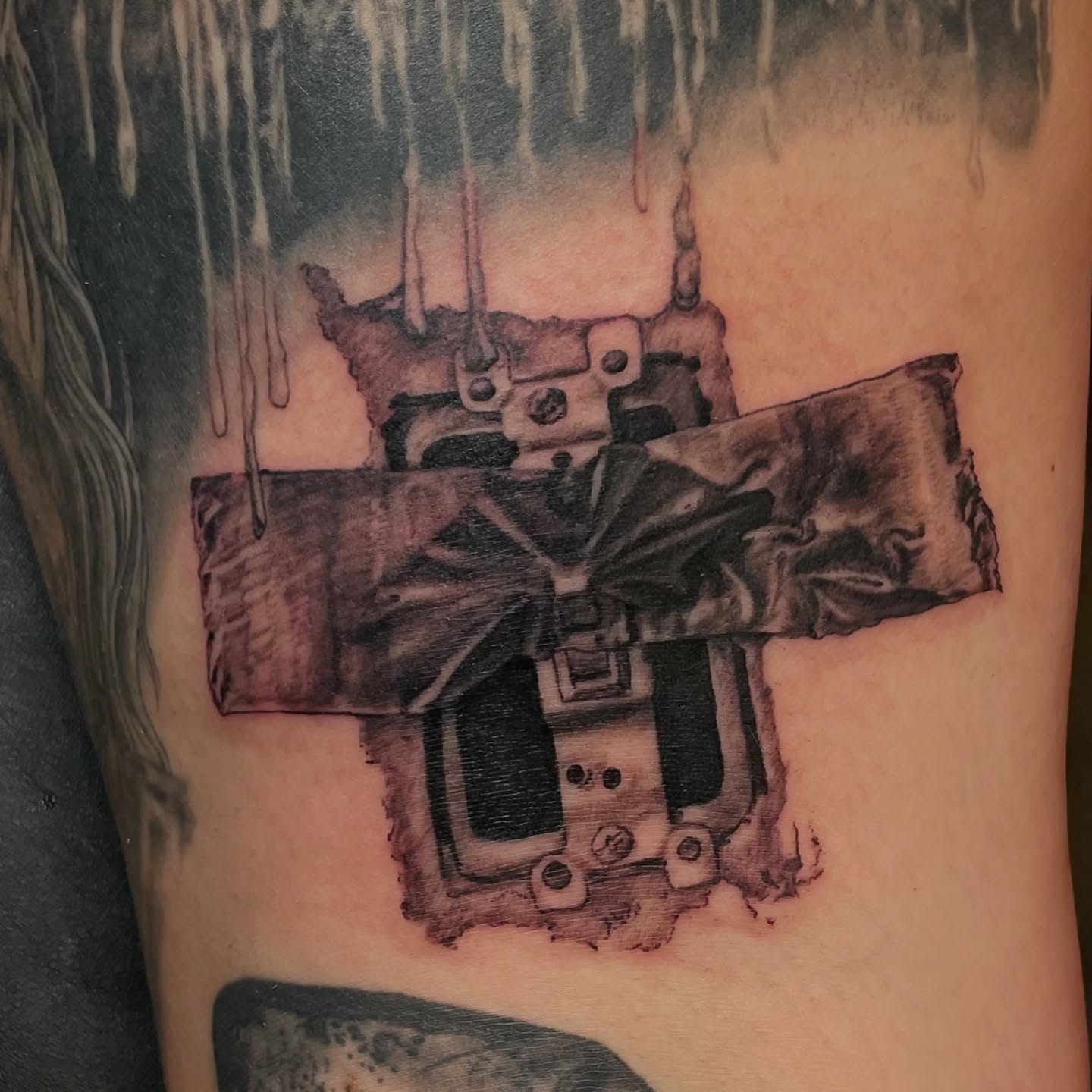 Tattoo by @aaronbeaudette — black_and_grey