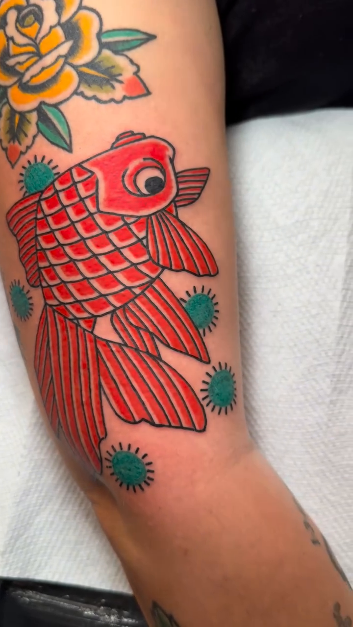 Koi fish japanese irezumi tattoo by 𝕯𝖗𝖊𝖜 𝕲𝖎𝖑𝖊𝖘 𝕵𝖆𝖙𝖙𝖔𝖔, Addison, Texas