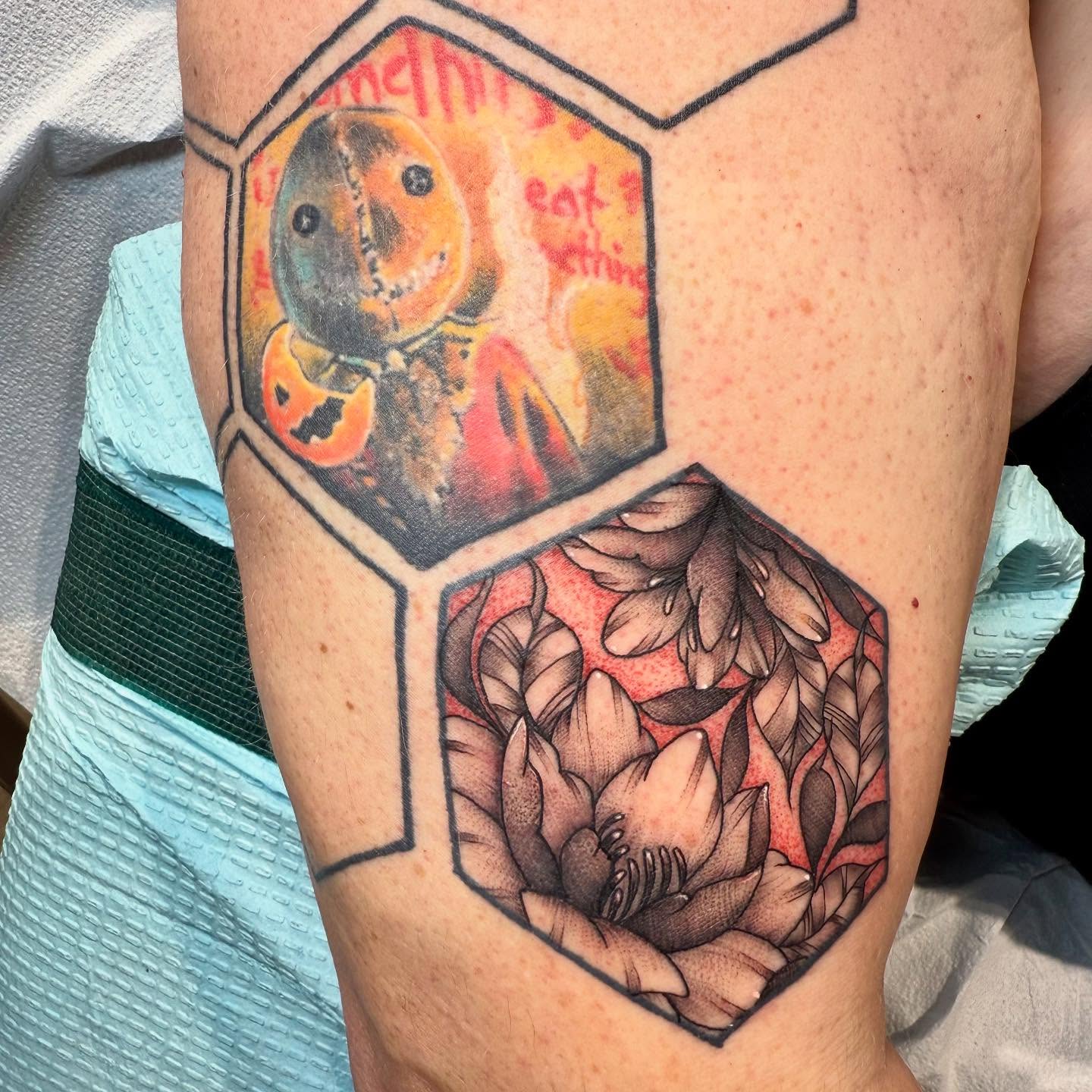 Tattoo by @relentlesley83 — american_traditional, geometric