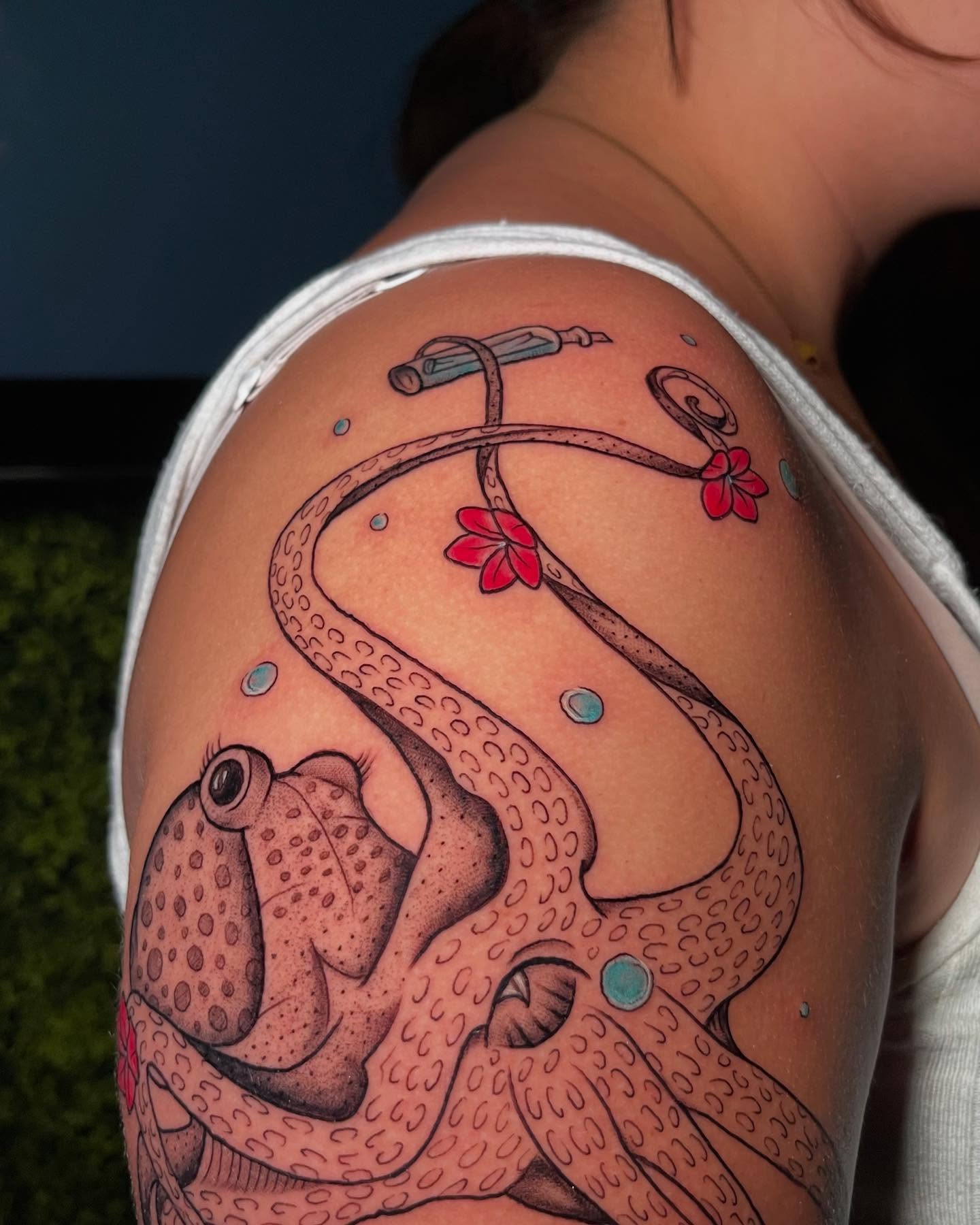 Tattoo by @wargski โ dotwork, realism