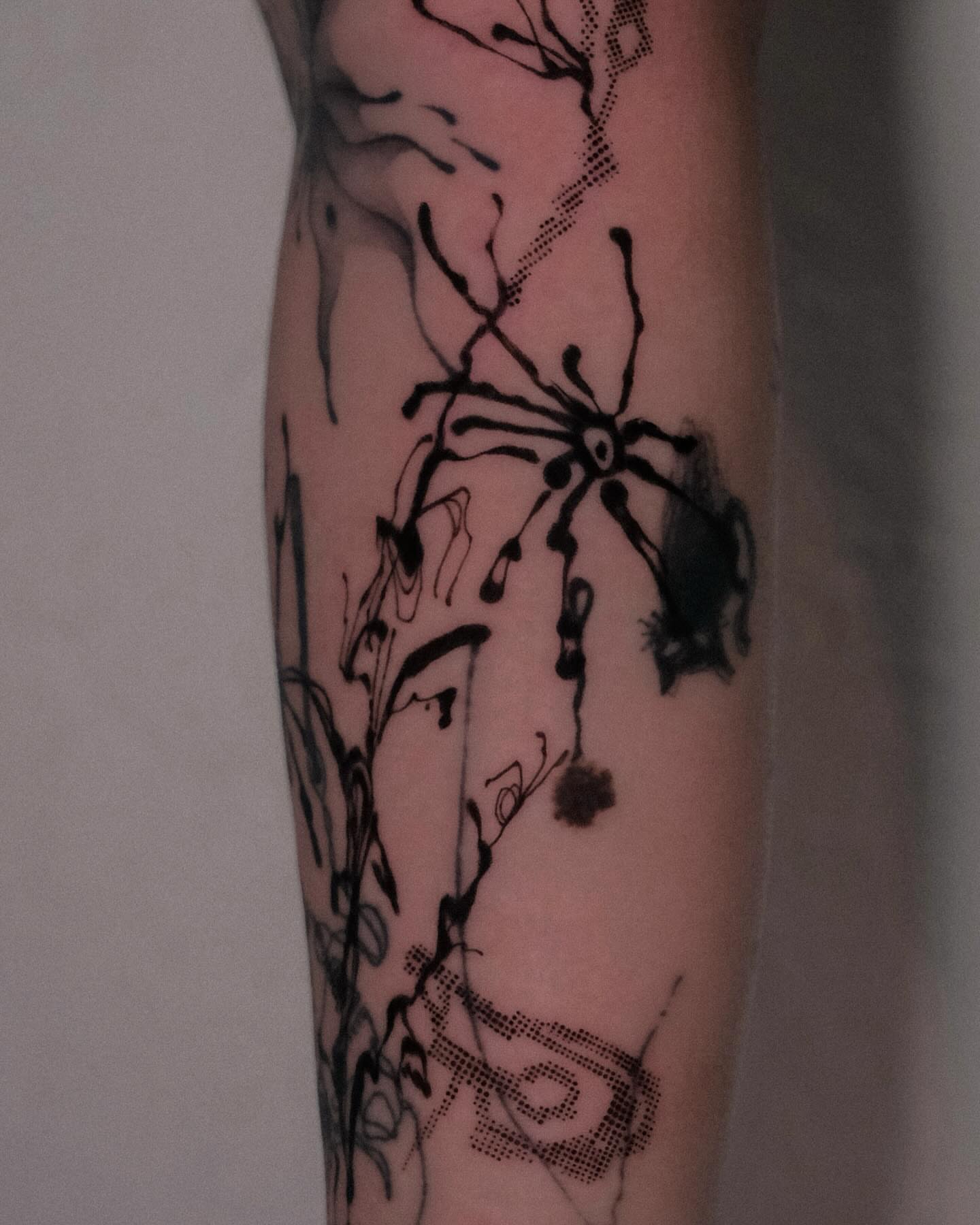 Tattoo by @theonly4zoy — dotwork, black_and_grey