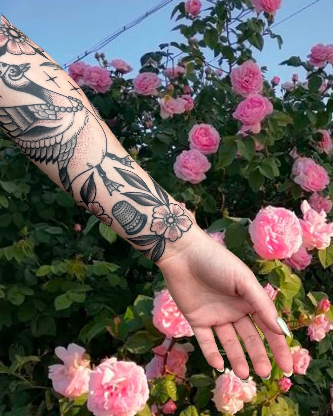 Tattoo by @bacontattoos — american_traditional, black_and_grey