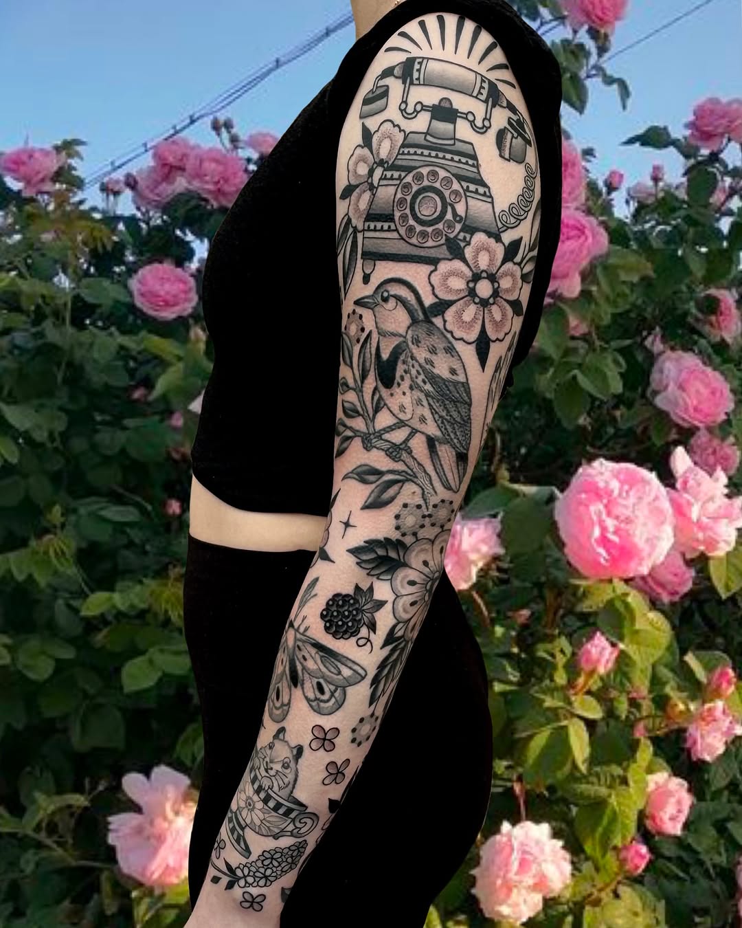 Tattoo by @bacontattoos — american_traditional, black_and_grey
