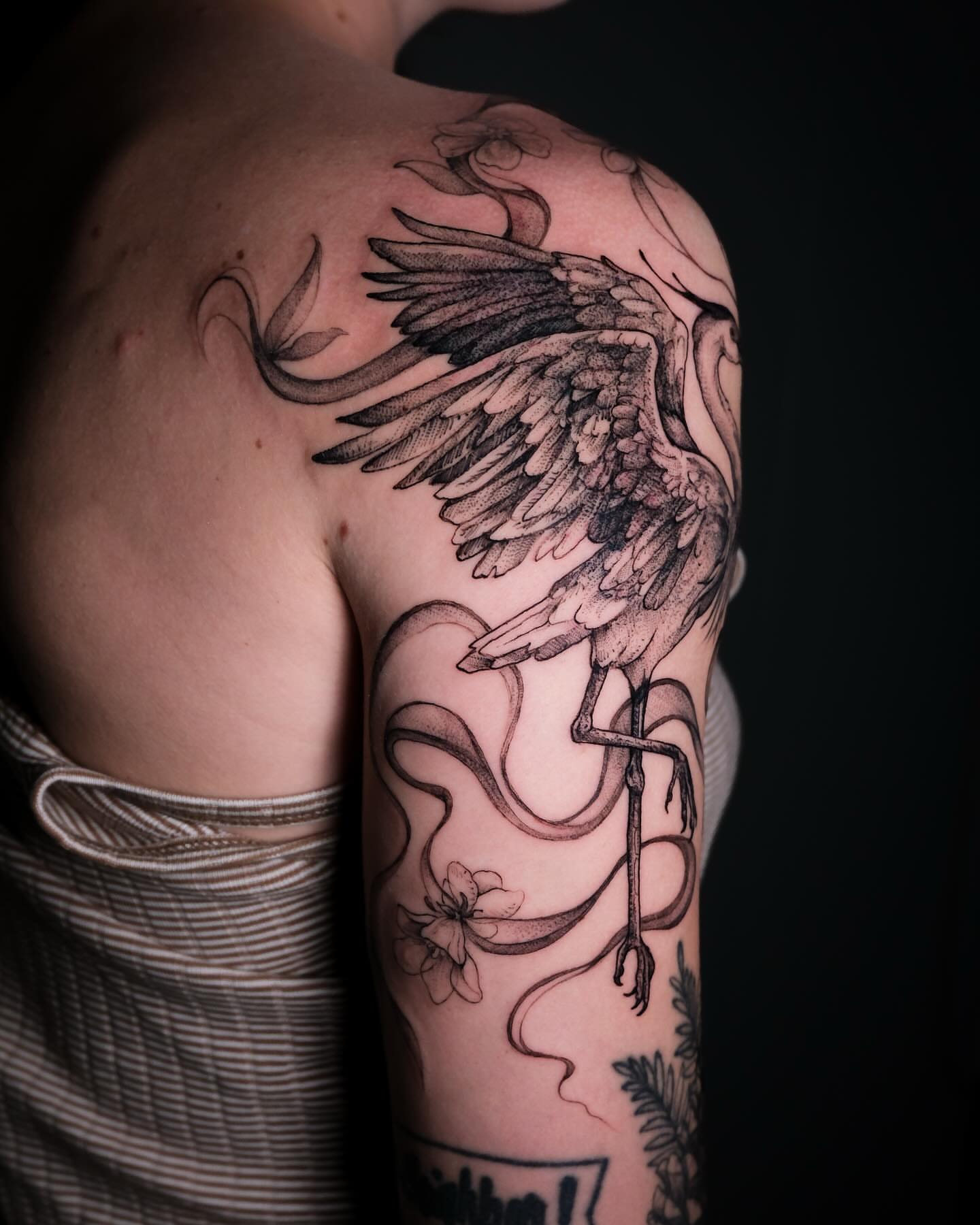 Tattoo by @fortytwojudges — black_and_grey