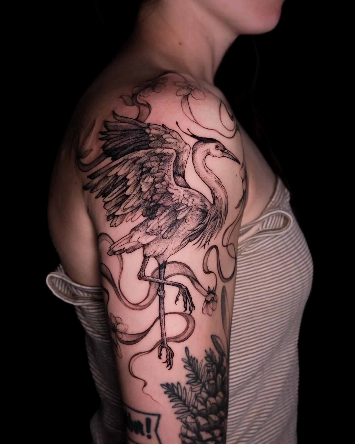 Tattoo by @fortytwojudges — black_and_grey