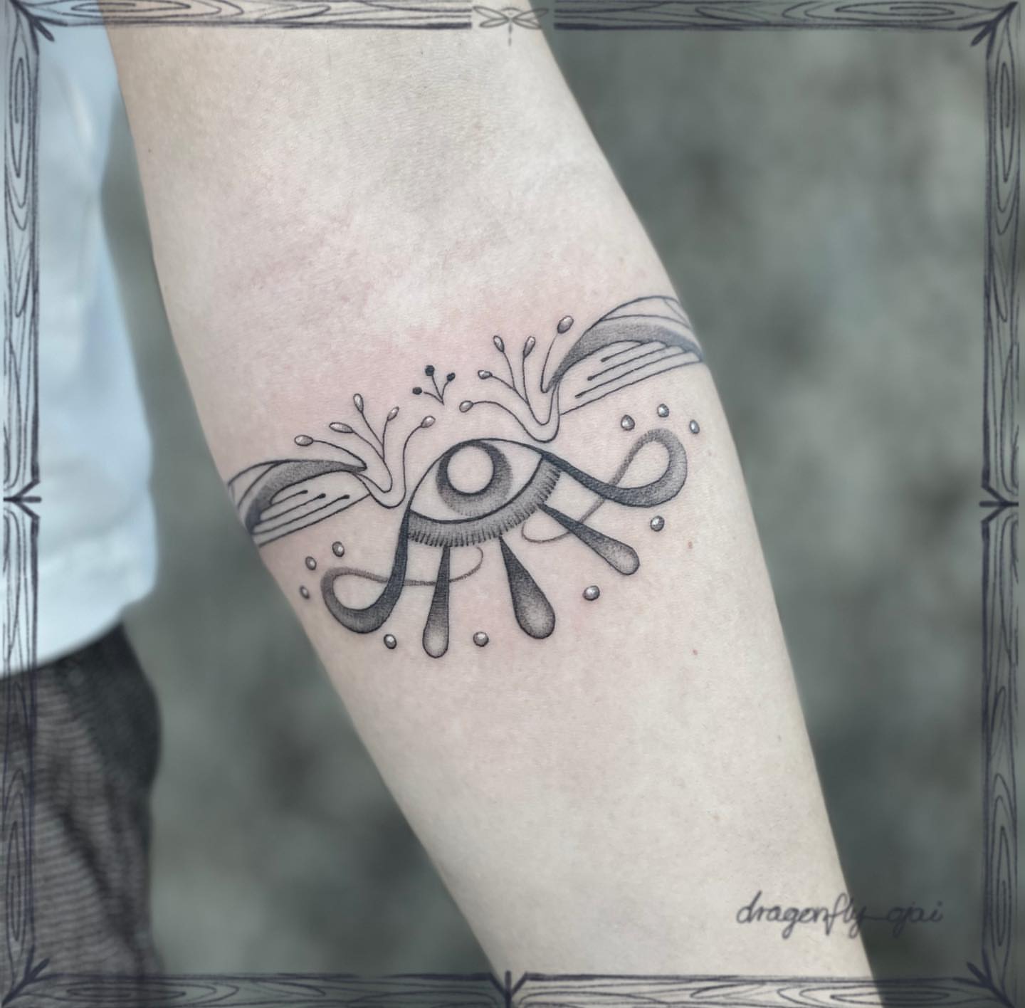 Tattoo by @dragonfly_ajja — dotwork, geometric