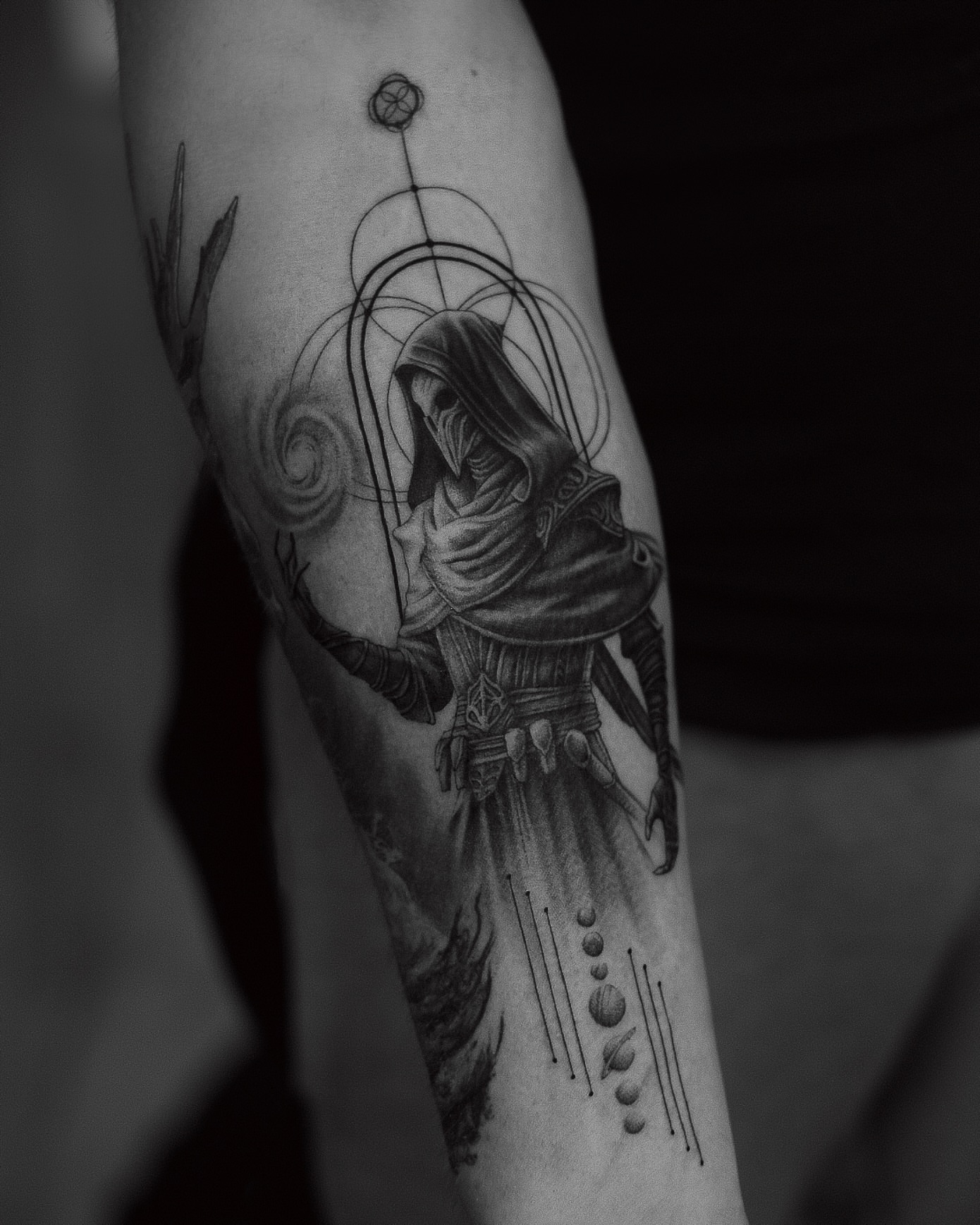 Reaper realism tattoo on the forearm by Oleksandr Moroz