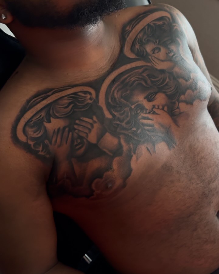 Tattoo by @392roseink — black_and_grey