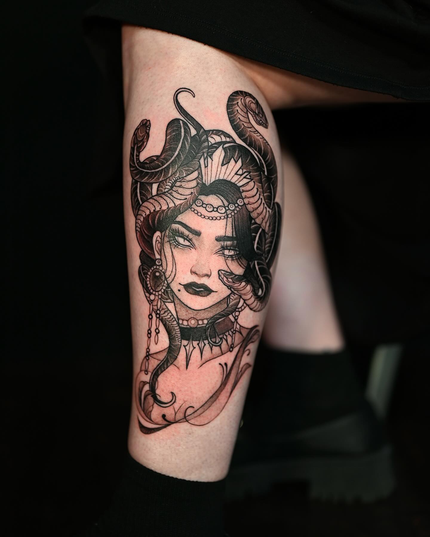 Tattoo by @naveiei — black_and_grey, realism