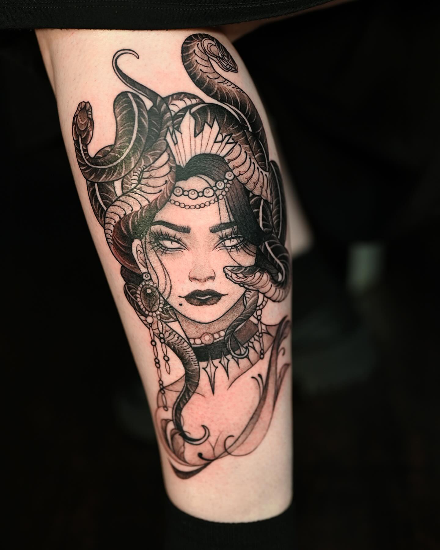 Tattoo by @naveiei — black_and_grey, realism