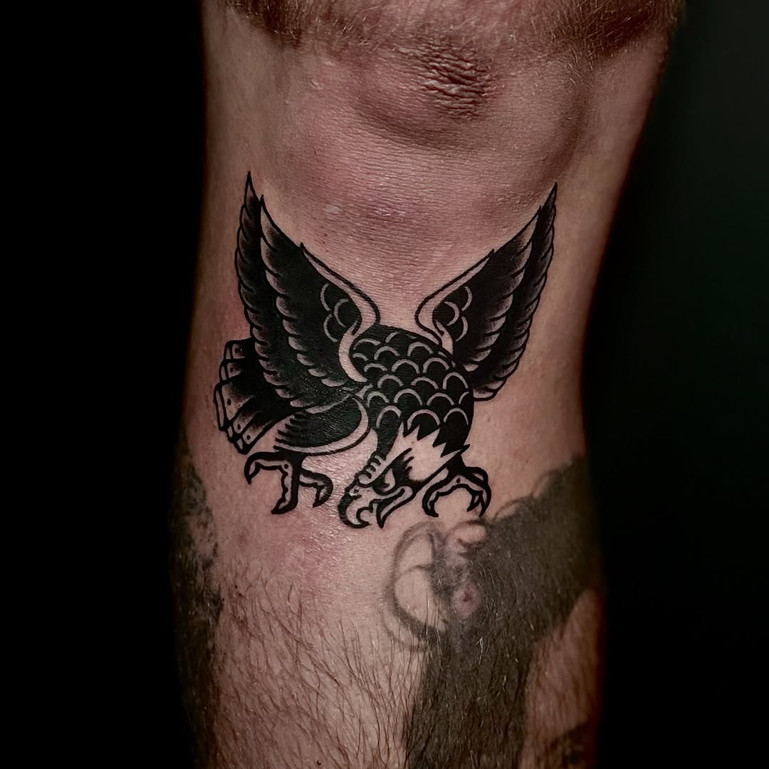 Eagle realism tattoo on the forearm by David