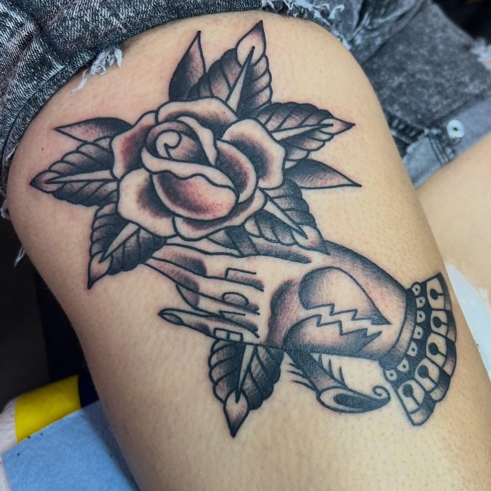 Tattoo by @ffititattoo — american_traditional, black_and_grey