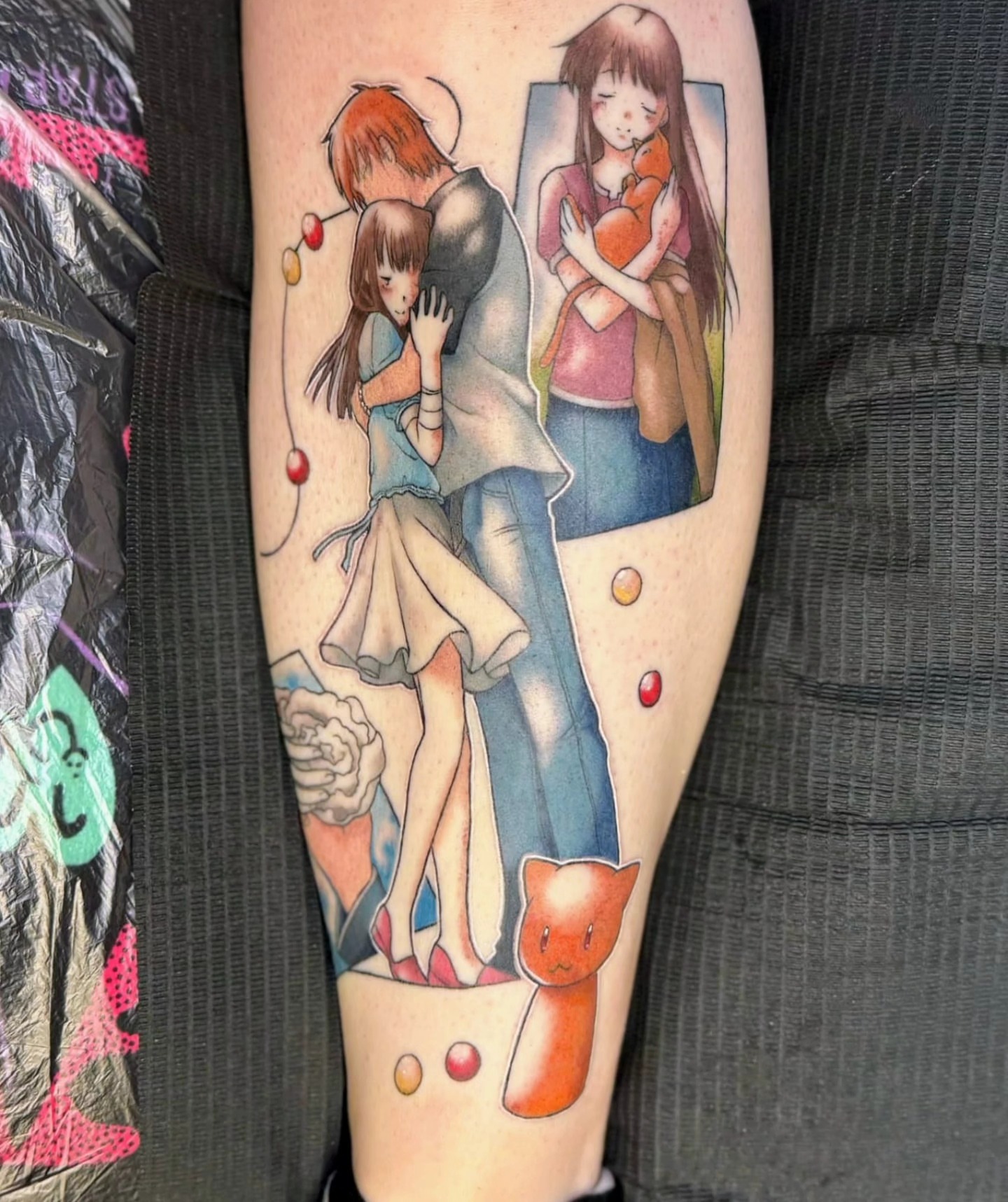 Tattoo by @tatoutofhell โ anime, dotwork