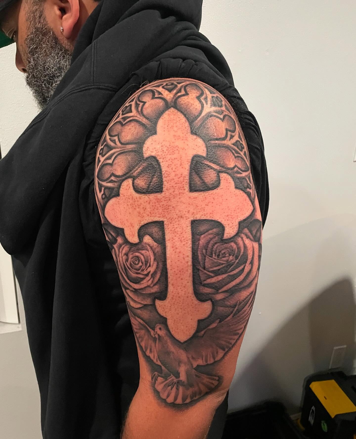 Tattoo by @bohemianblake — dotwork, black_and_grey