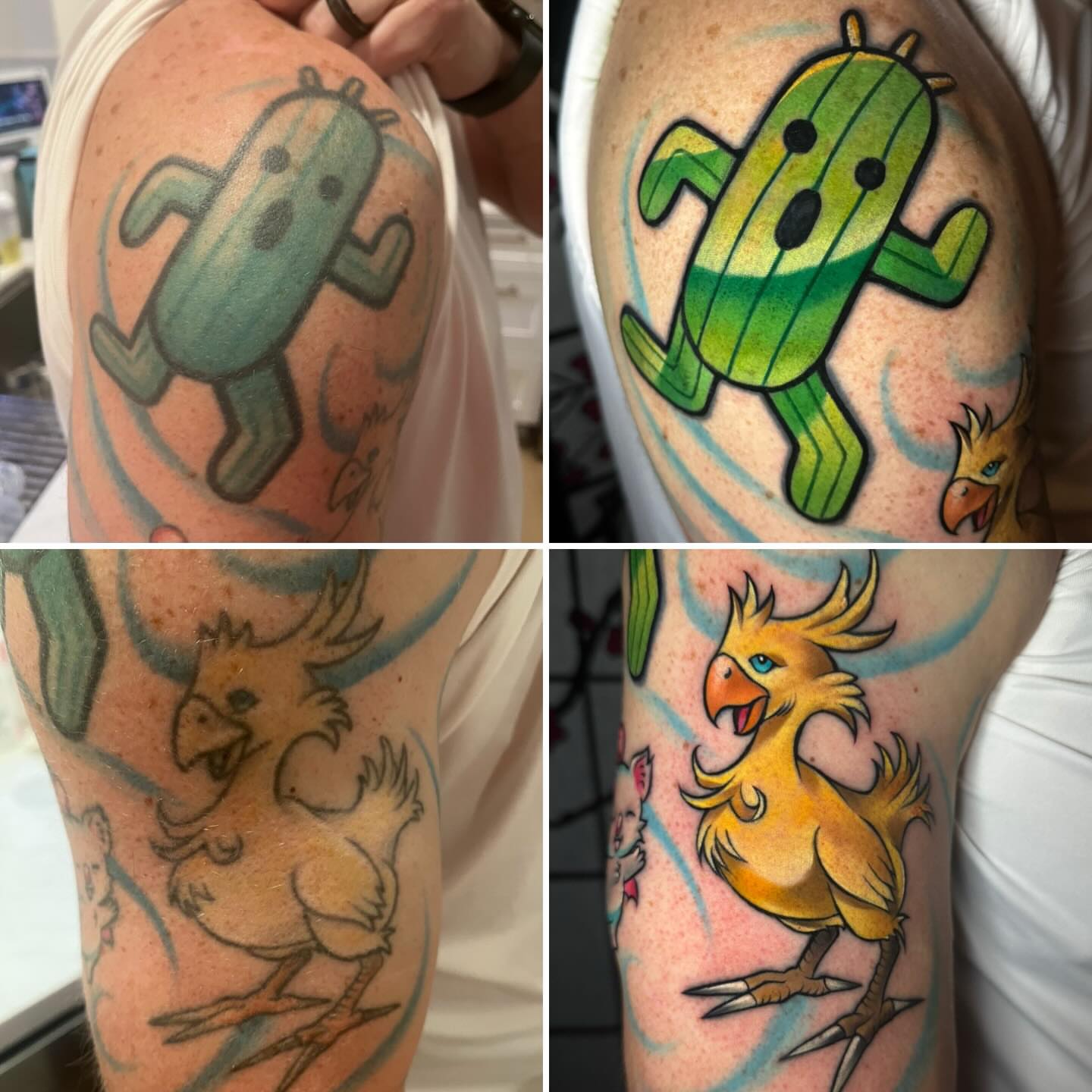 Cactus new school tattoo on the upper arm by Bruce becerra tattoos
