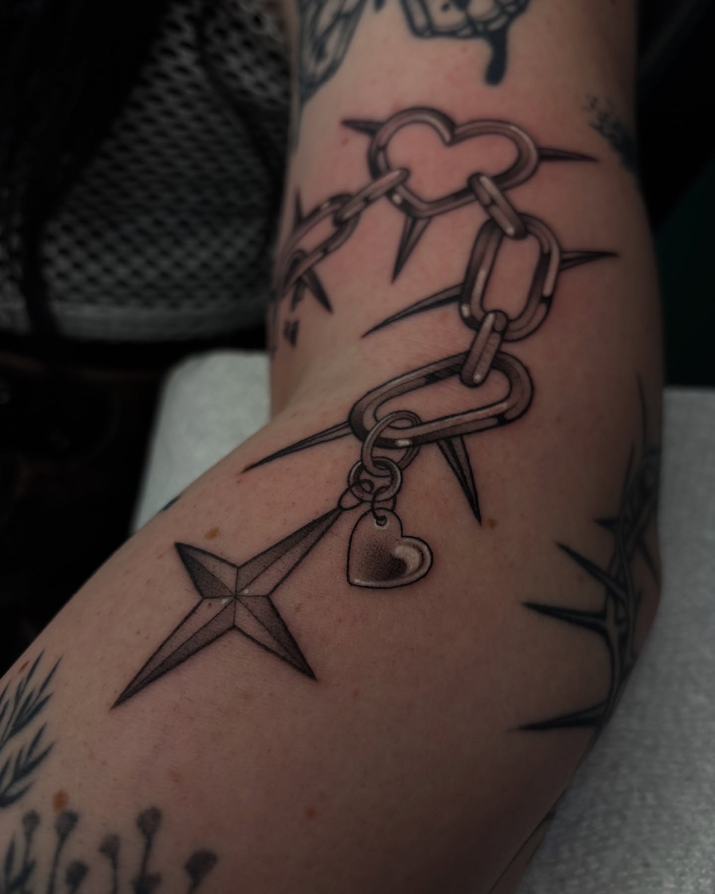 Tattoo by @tattoosbymeach — black_and_grey