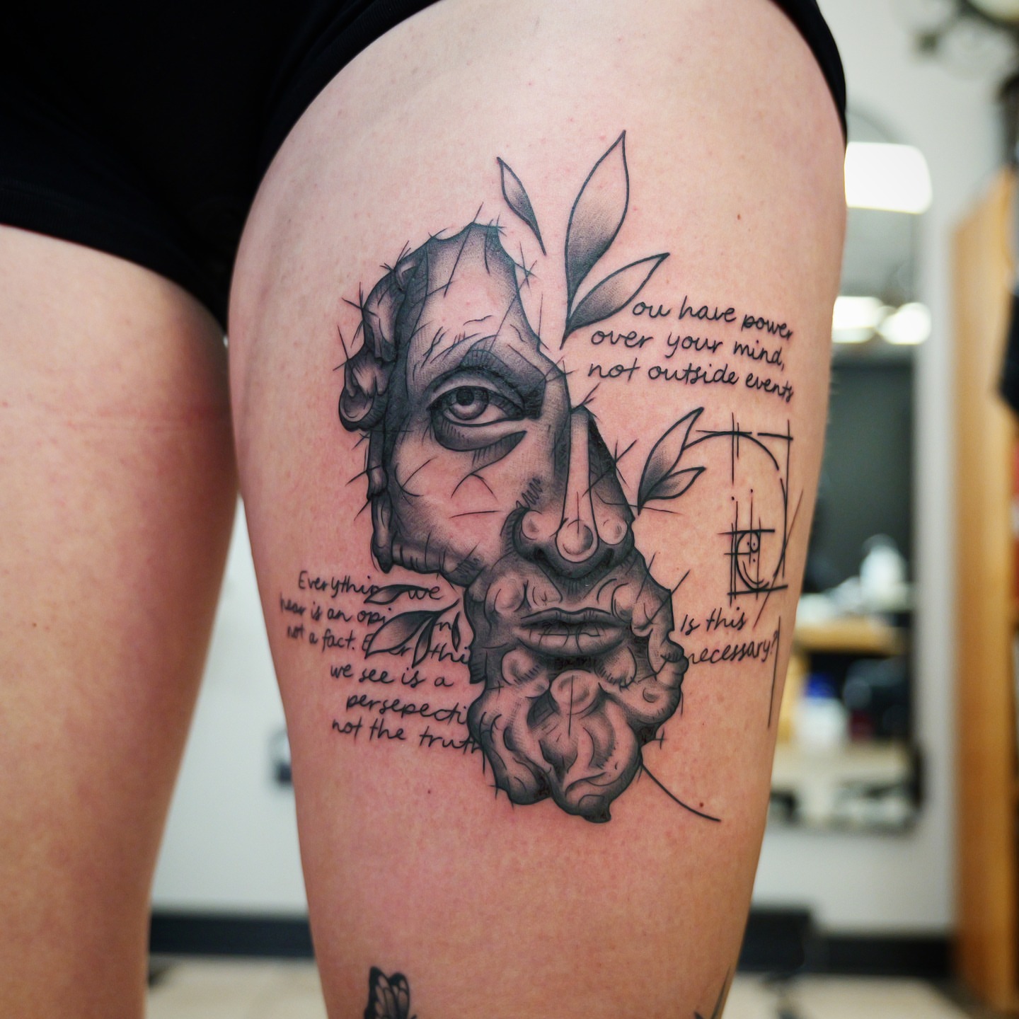 Tattoo by @dunebuggybobby — black_and_grey, realism