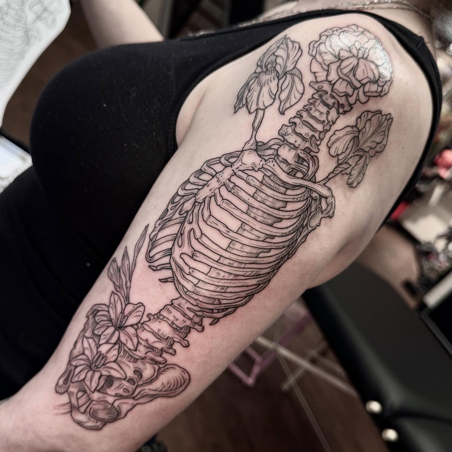 Tattoo by @kmarsdentattoos — black_and_grey, realism