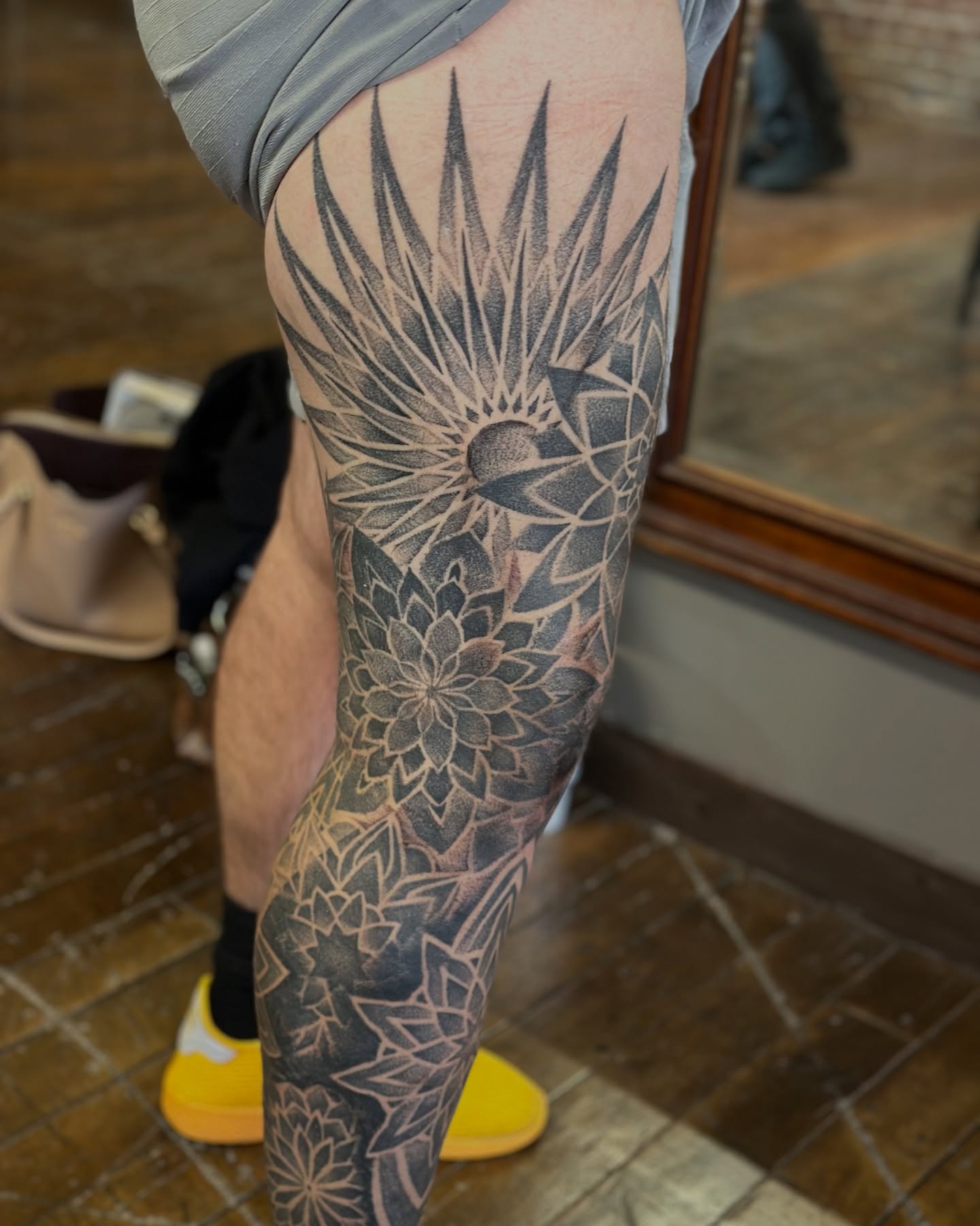 Tattoo by @blackbenny — dotwork, geometric