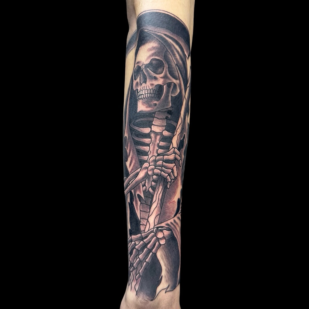 Tattoo by @tattooedbyvicc — realism, dark_realism