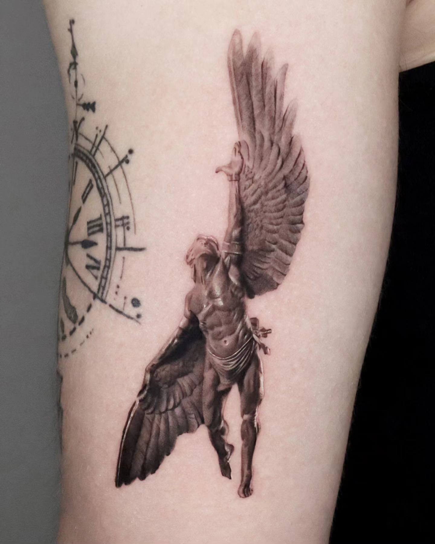 Tattoo by @ejintatt — black_and_grey, realism