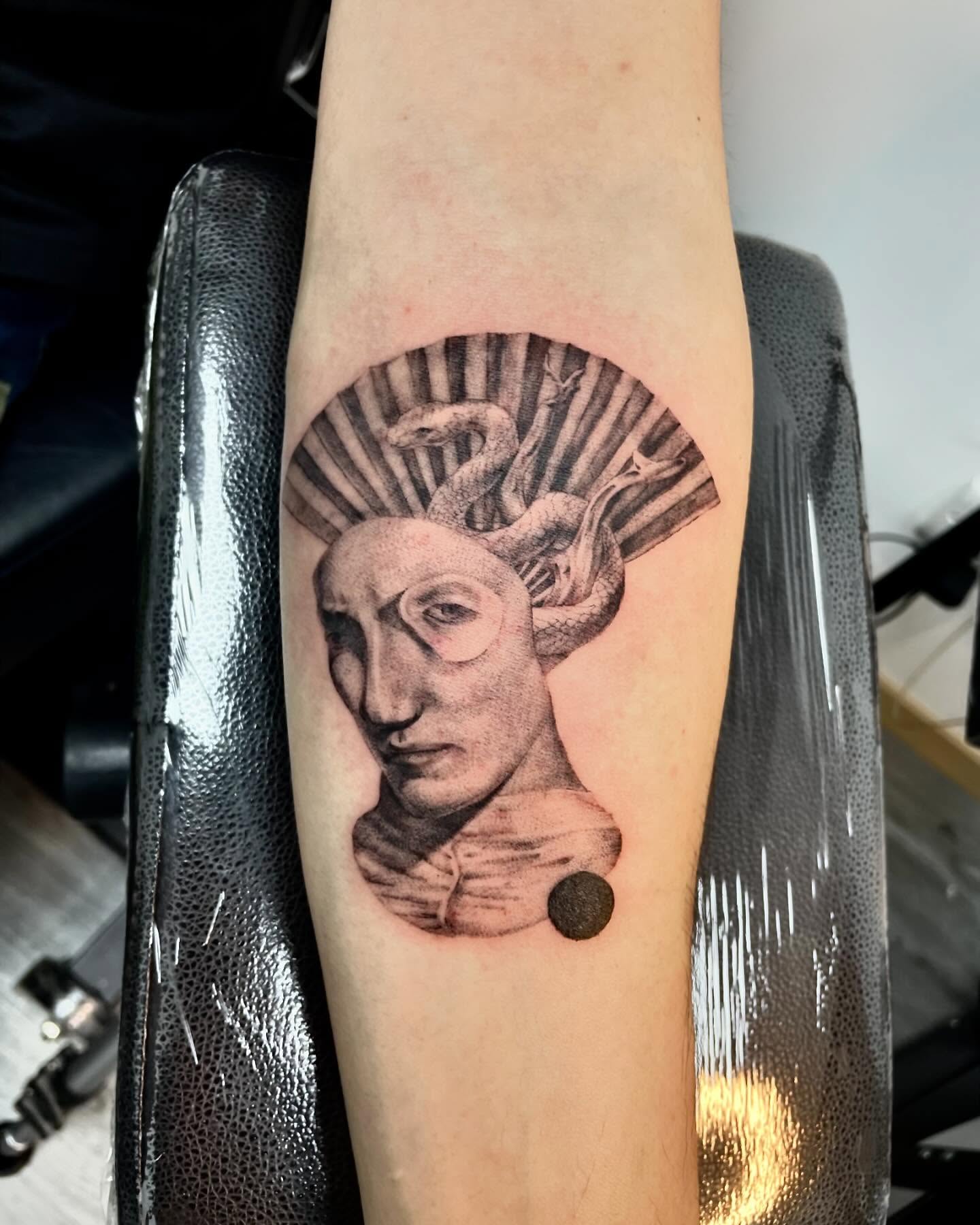 Tattoo by @arthoitam — black_and_grey, realism