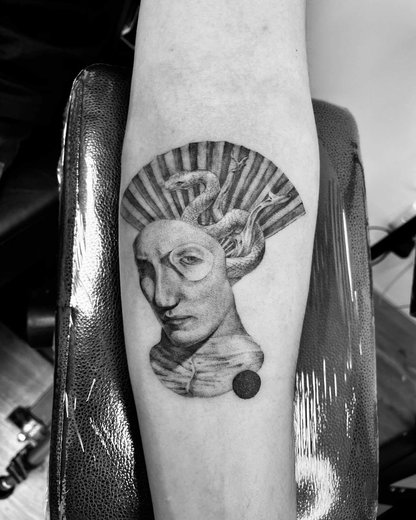 Tattoo by @arthoitam — black_and_grey, realism